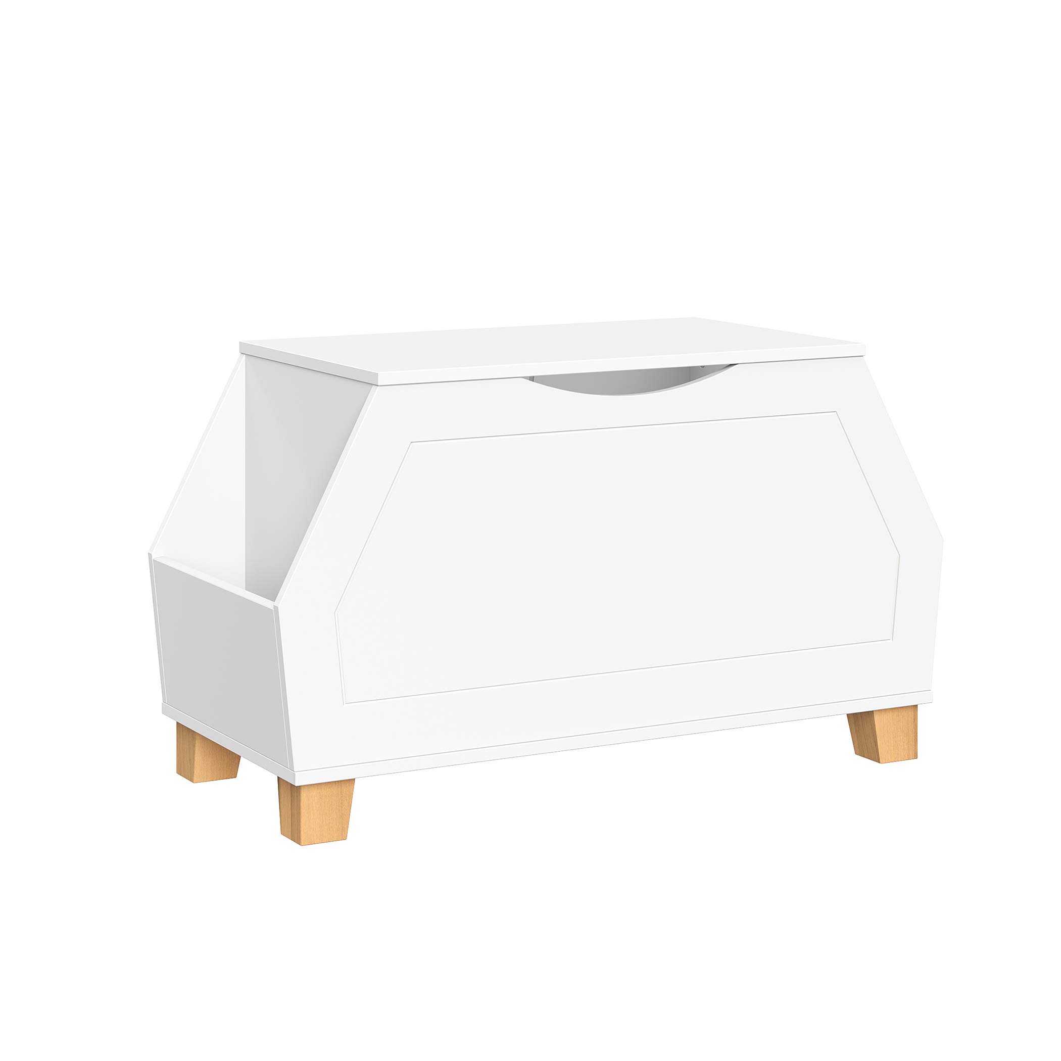 RiverRidge Kids Toy Storage Chest - White Organizer for Toys, Books & Clothes | Perfect for Bedroom, Playroom & Nursery Organization
