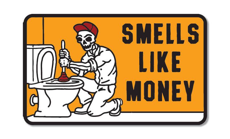 Smells Like Money Sticker - 3 Inch Funny Vinyl Decal for Laptop, Water Bottle & Notebook - Perfect for Office, Gifts & Money Motivation