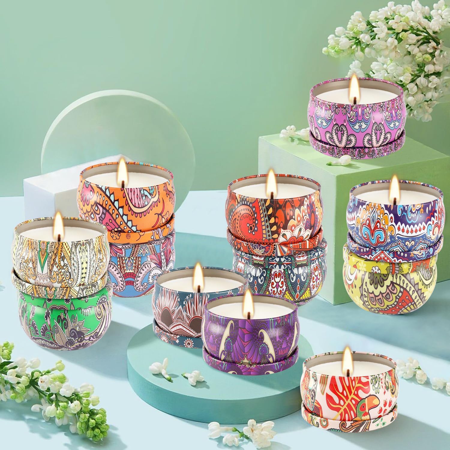 36 Scented Soy Wax Candles (2.5 OZ) - Aromatherapy Gift Set for Valentine's Day, Birthday, Mother's Day & Thanksgiving - HJJH546 - Perfect for Home Relaxation, Spa Nights & Romantic Ambiance