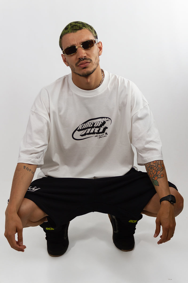 King Of Art H Austin Koa White T-Shirt - Premium Cotton Graphic Tee for Men | Perfect for Casual Wear, Street Style & Gift Giving