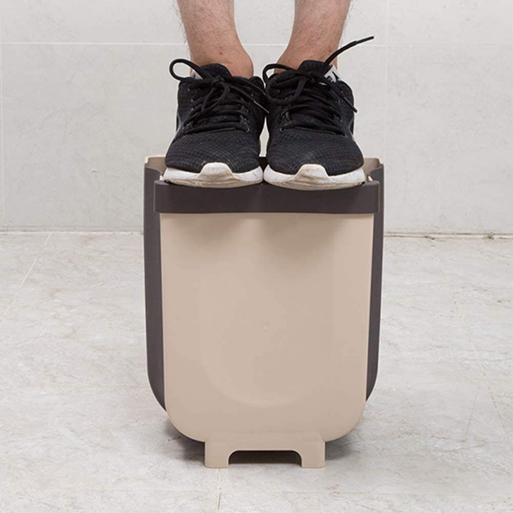 Foldable Wall Mounted Trash Can - Compact Kitchen & Bathroom Waste Bin with Hanging Design for Small Spaces - Perfect for Dorm, Car, Bedroom, and Office Use