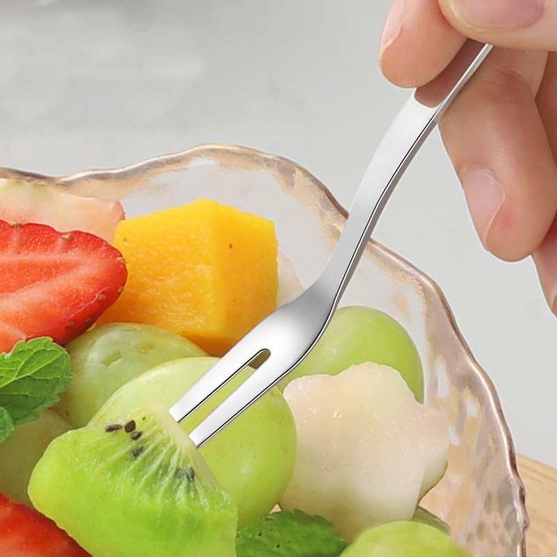 6Pcs Rose Gold Bunny Fruit Forks - 5.2 Inch Stainless Steel Appetizer Forks (18/10 304) for Easter Party, Cake, Dessert & Cocktail - Perfect for Holiday Gatherings, Tea Parties & Wedding Favors