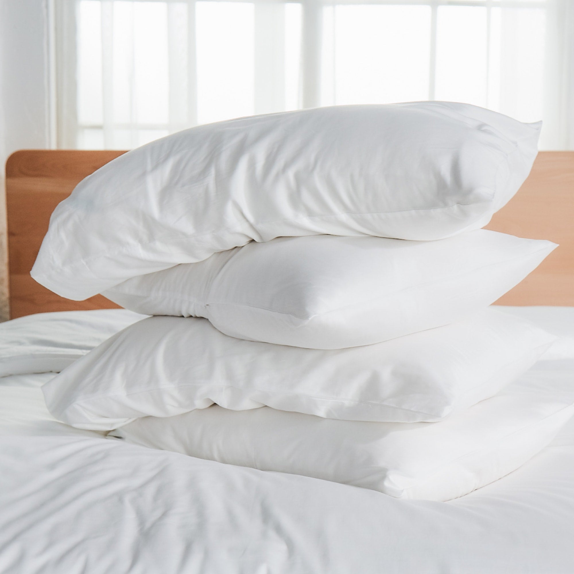 Luxury 300 Thread Count Organic Cotton Sateen Pillow Shams - Hypoallergenic & Eco-Friendly Bedding for a Comfortable Sleep - Perfect for Master Bedroom, Guest Room, and Hotel Use