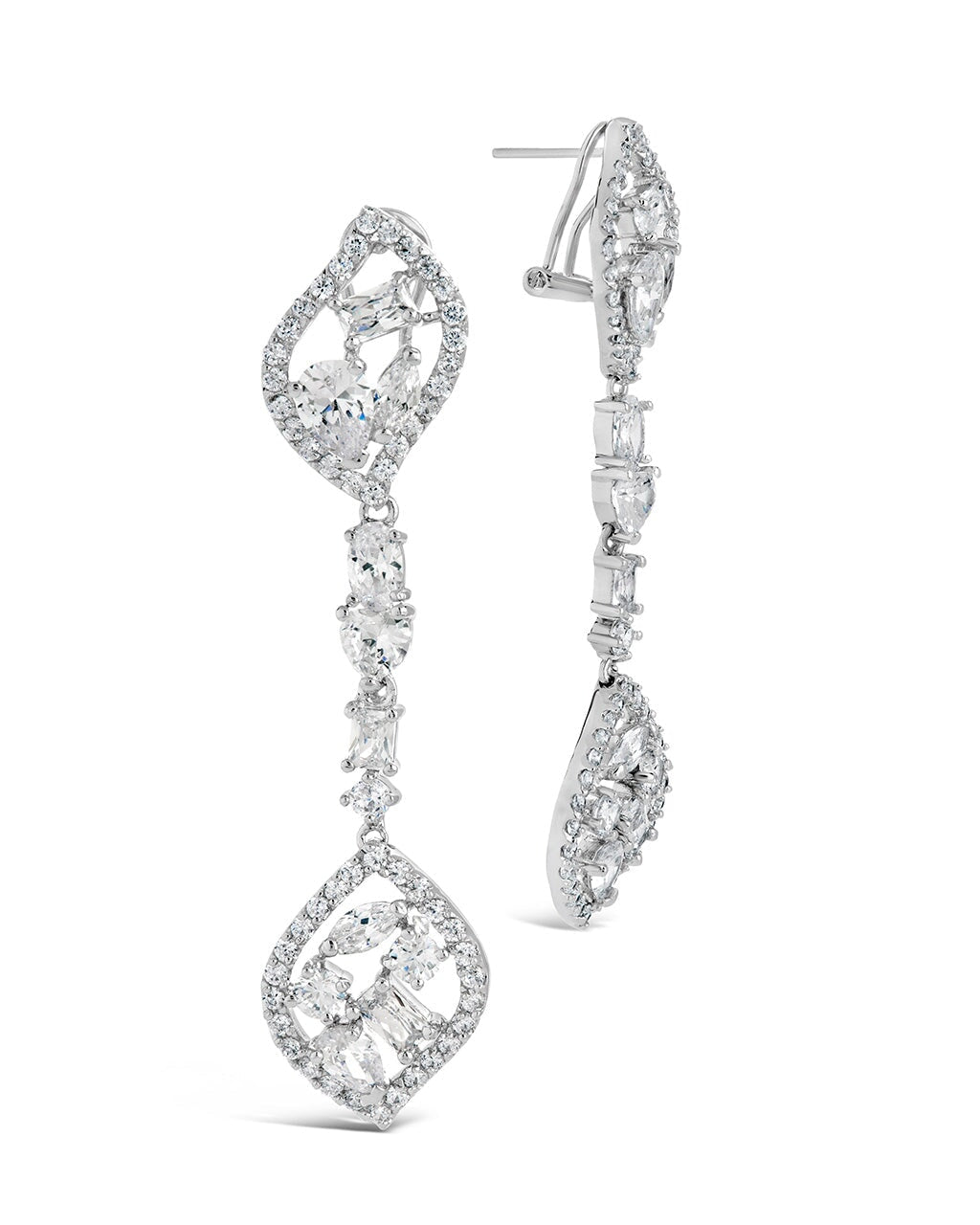 Mariah CZ Drop Earrings for Women - Sparkling Cubic Zirconia Dangle Earrings - Perfect for Parties, Weddings & Evening Events
