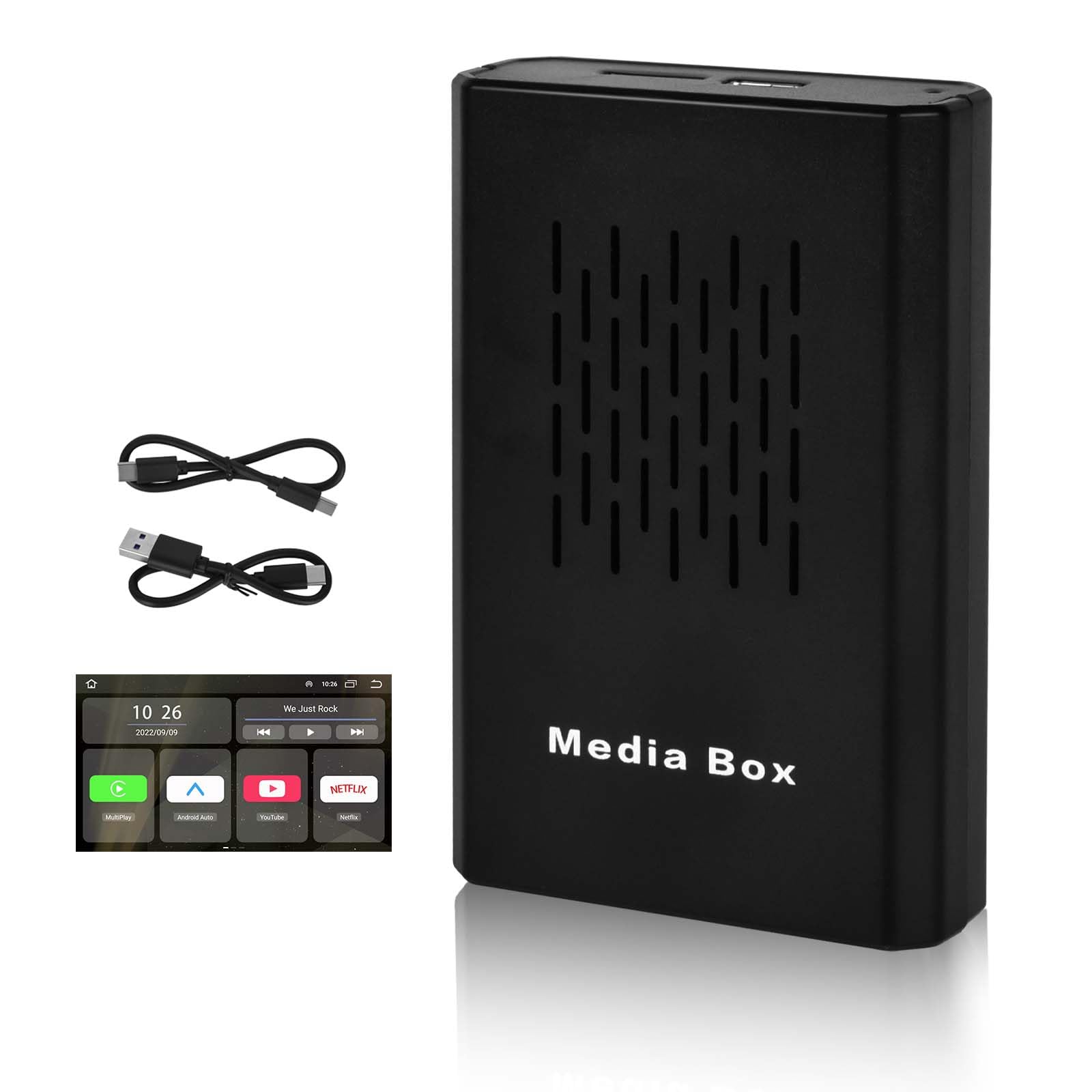 2G+32G Android Wireless CarPlay & Android Auto Adapter - Upgrade OEM Wired CarPlay to Wireless with Magic AI Box, Supports YouTube/Netflix/TF Card/Screen Mirroring - Perfect for Long Road Trips & In-Car Entertainment