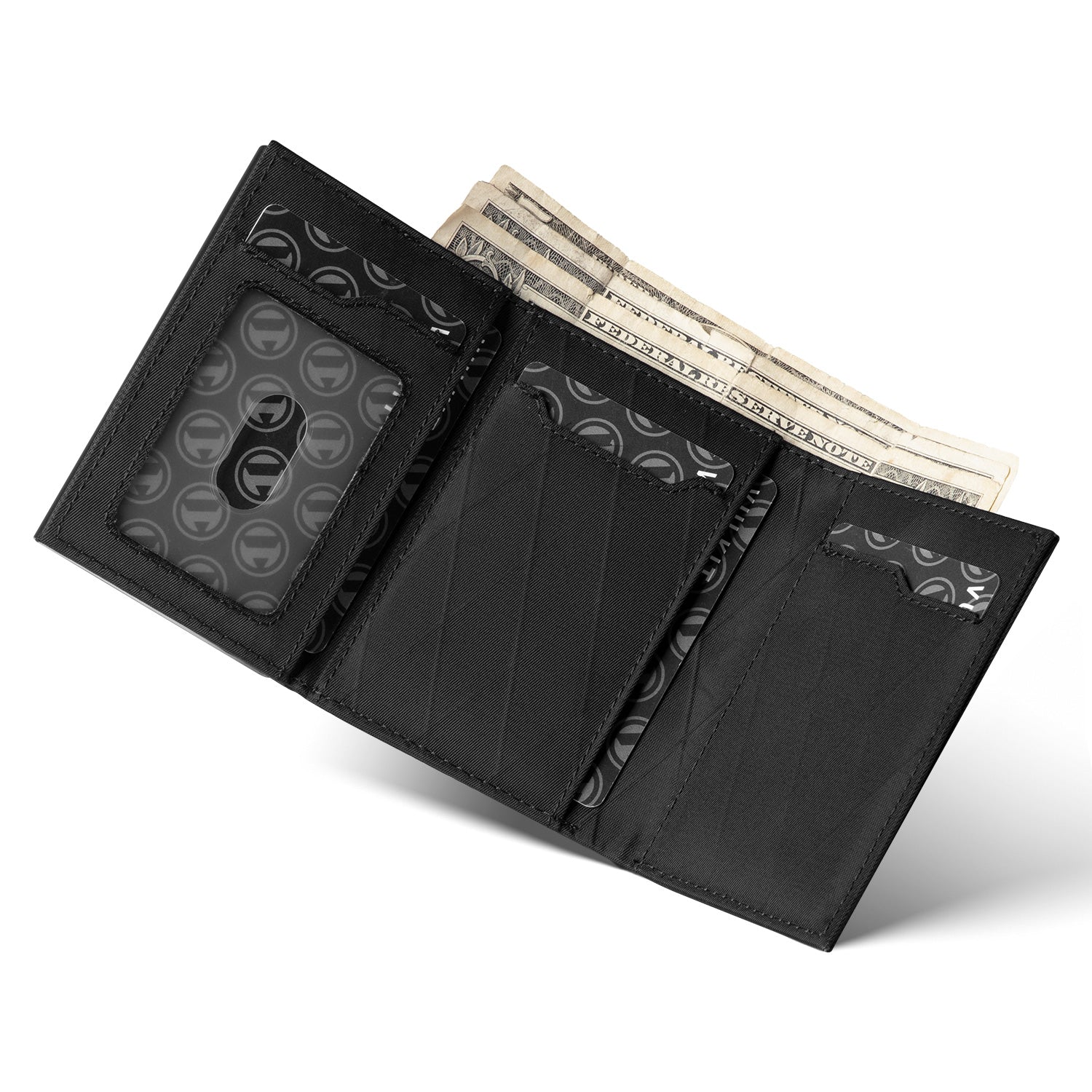 VC302F Waterproof Tri-Fold Wallet with Side Slider Mechanism, Back Zipper Slot & Magnetic Closure - Durable RFID Blocking Fabric for Men & Women - Perfect for Travel, Business & Everyday Use