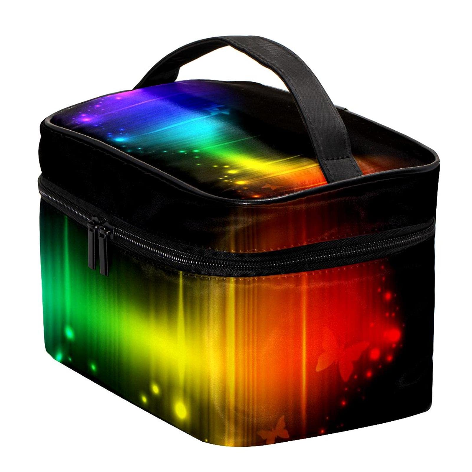Colorful Butterfly Dream Abstract Design Large Travel Makeup Bag - Waterproof Cosmetic Organizer with Zipper for Women & Girls | Perfect for Travel, Gym, Beach & Daily Use