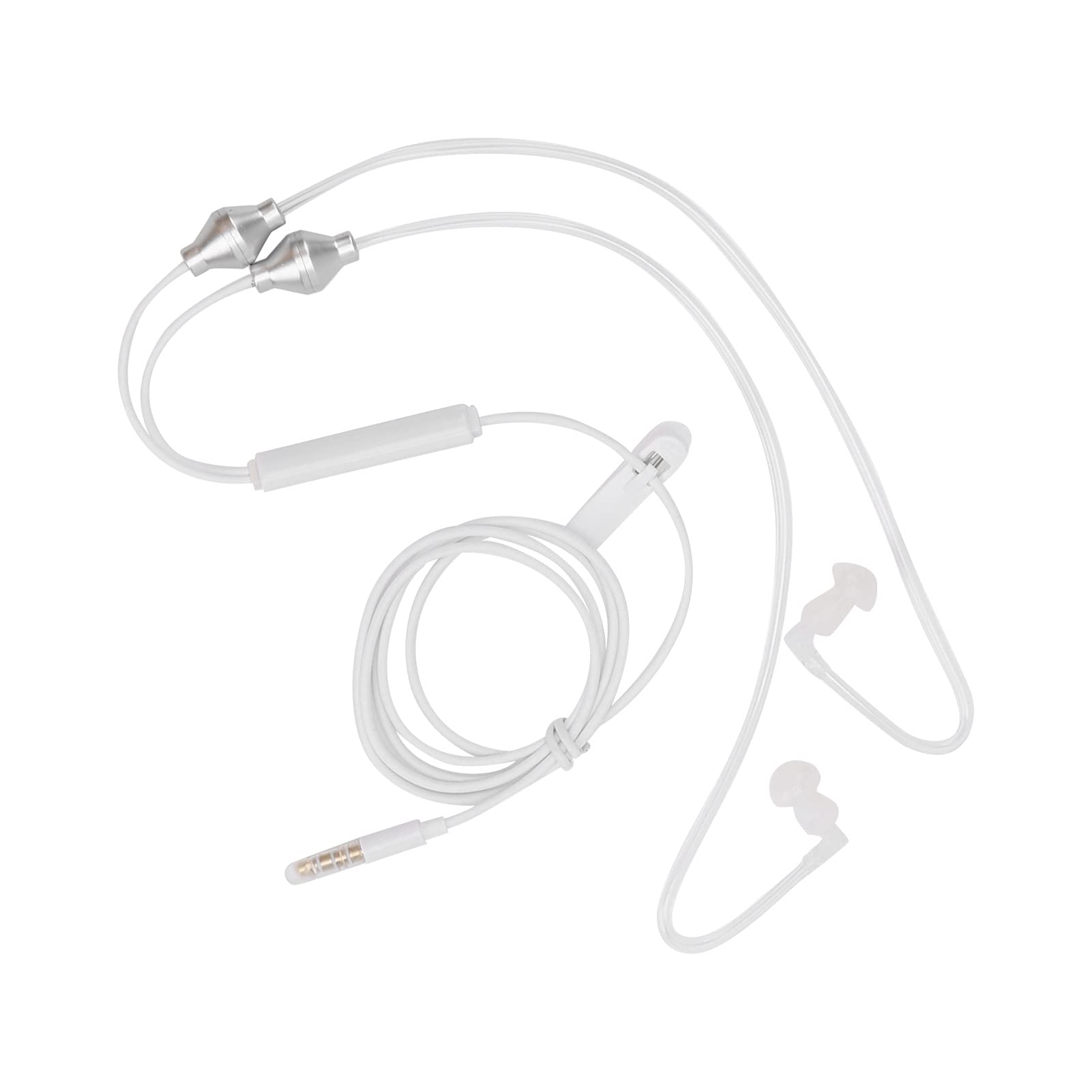 Premium Air Tube Headset for Samsung - Lightweight Ergonomic Design, Superior Sound Quality & Comfort - Perfect for Workouts, Gaming & Travel (White)