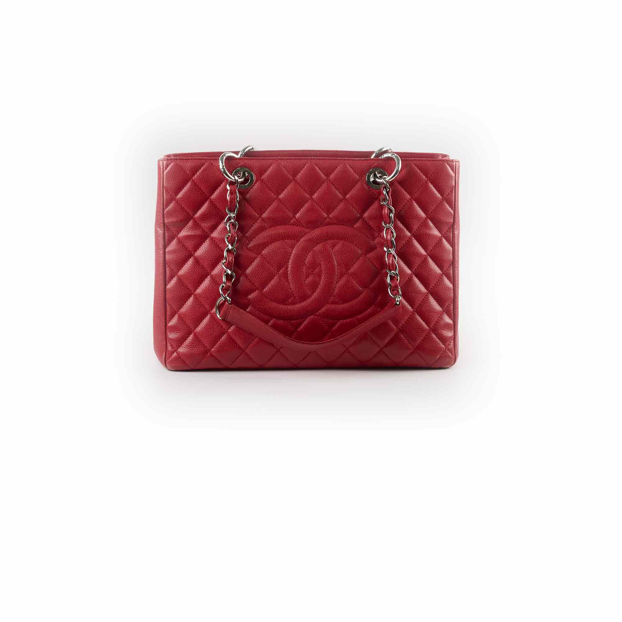 Chanel Caviar Leather Grand Shopping Tote GST Handbag - Red Luxury Designer Tote Bag for Women | Perfect for Work, Travel & Everyday Use