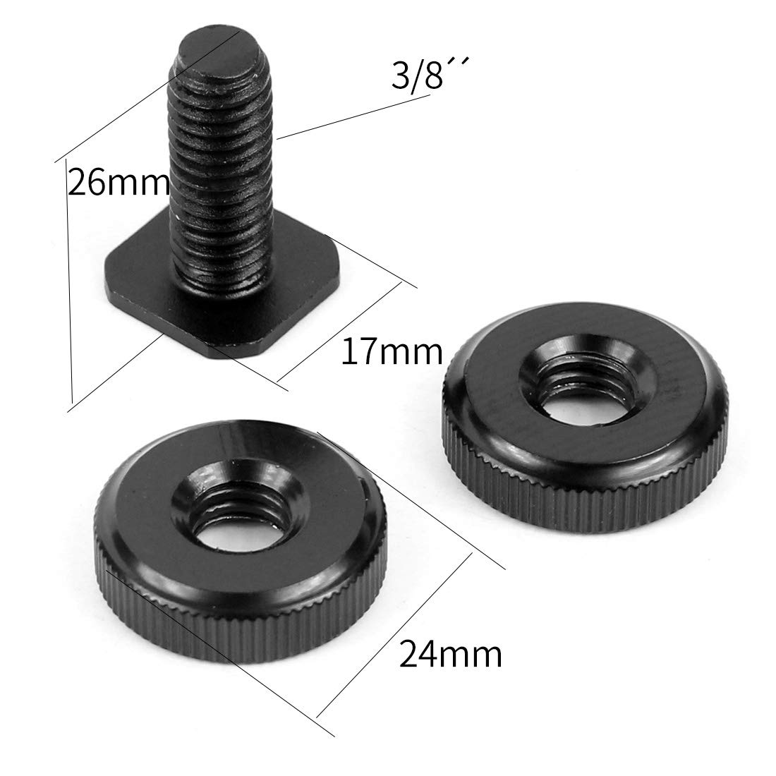 FEICHAO 2-Pack Professional 3/8
