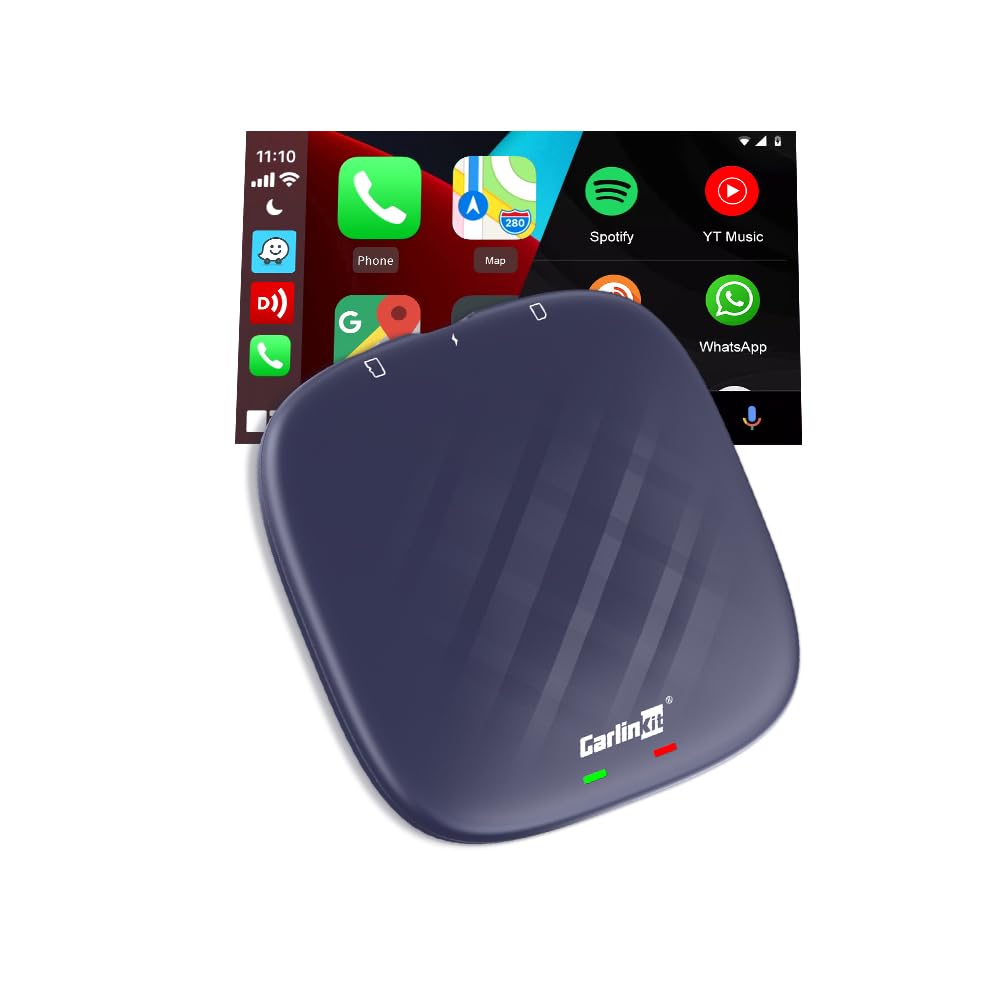 Carlinkit Tbox Plus Android 13.0 CarPlay Box - 8GB RAM 128GB Storage, 8-Core AI Box Adapter for Wired CarPlay - Supports Netflix, YouTube, Hulu Streaming & Online Upgrade - Perfect for In-Car Entertainment & Long Road Trips
