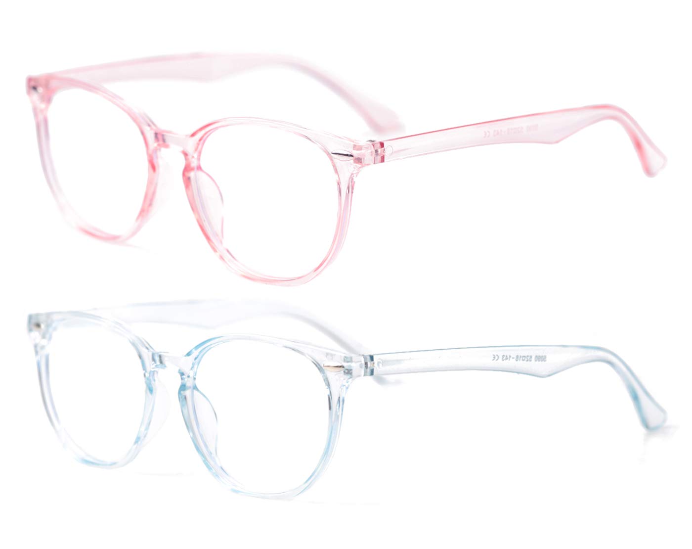 SOOLALA Women's Blue Light Blocking Glasses - Anti Eye Strain Reading & Computer Glasses for Women - Clear Lightweight Frames for Office Work, Gaming & Screen Time