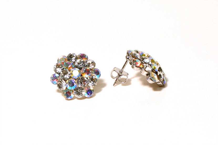 Rainbow AB Mixed Cluster Earrings for Women - Trendy FH2 AZ0014 Dangle Earrings for Parties, Weddings & Everyday Wear