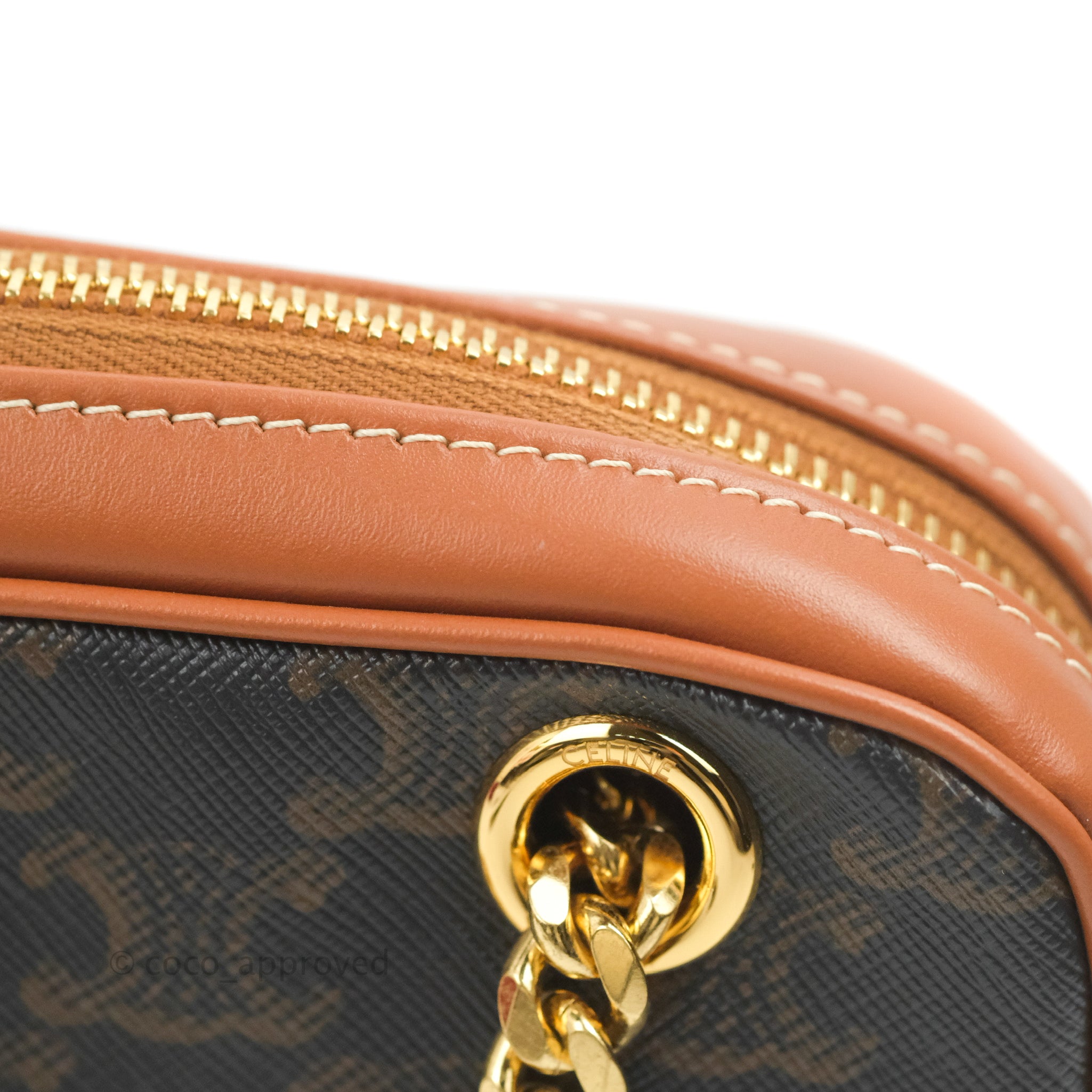 Celine Small Patapans Handbag in Triomphe Canvas Tan - Luxury Crossbody Bag for Women, Perfect for Work, Travel & Everyday Use