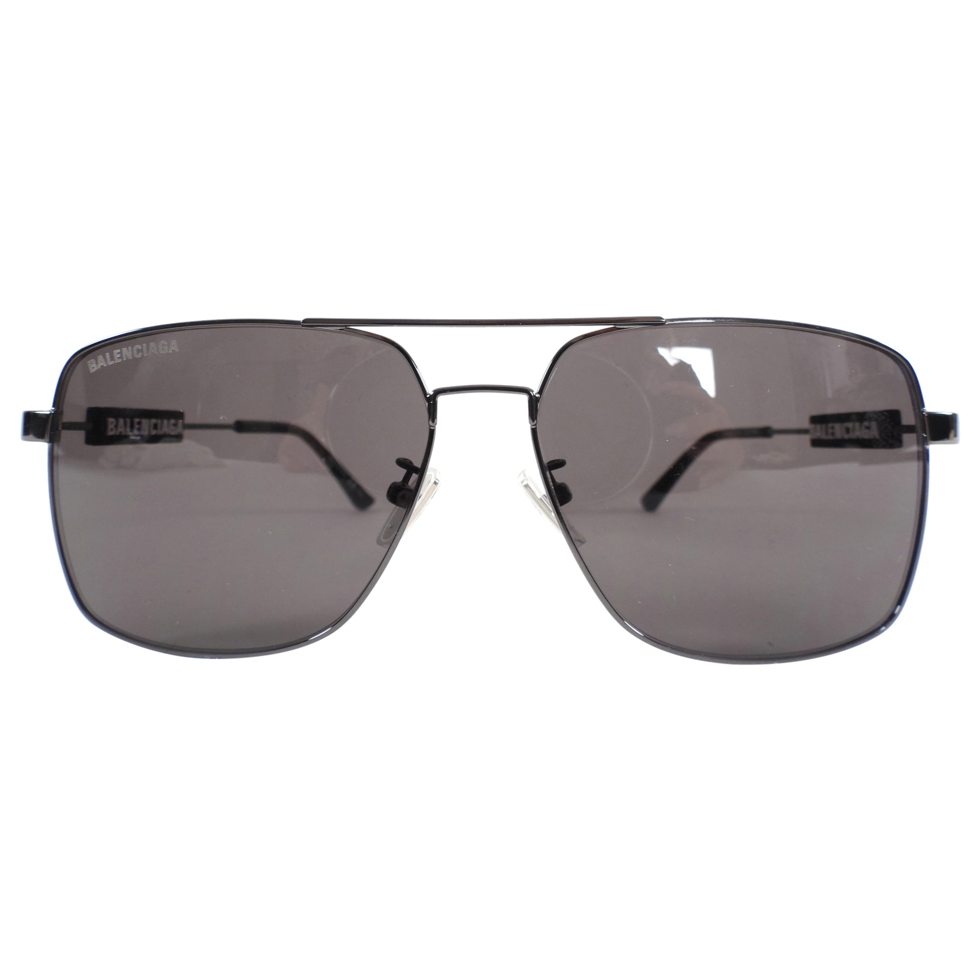Balenciaga BB0116 Grey Square Logo Sunglasses - Luxury Designer Shades for Men & Women - Perfect for Outdoor, Travel & Fashion