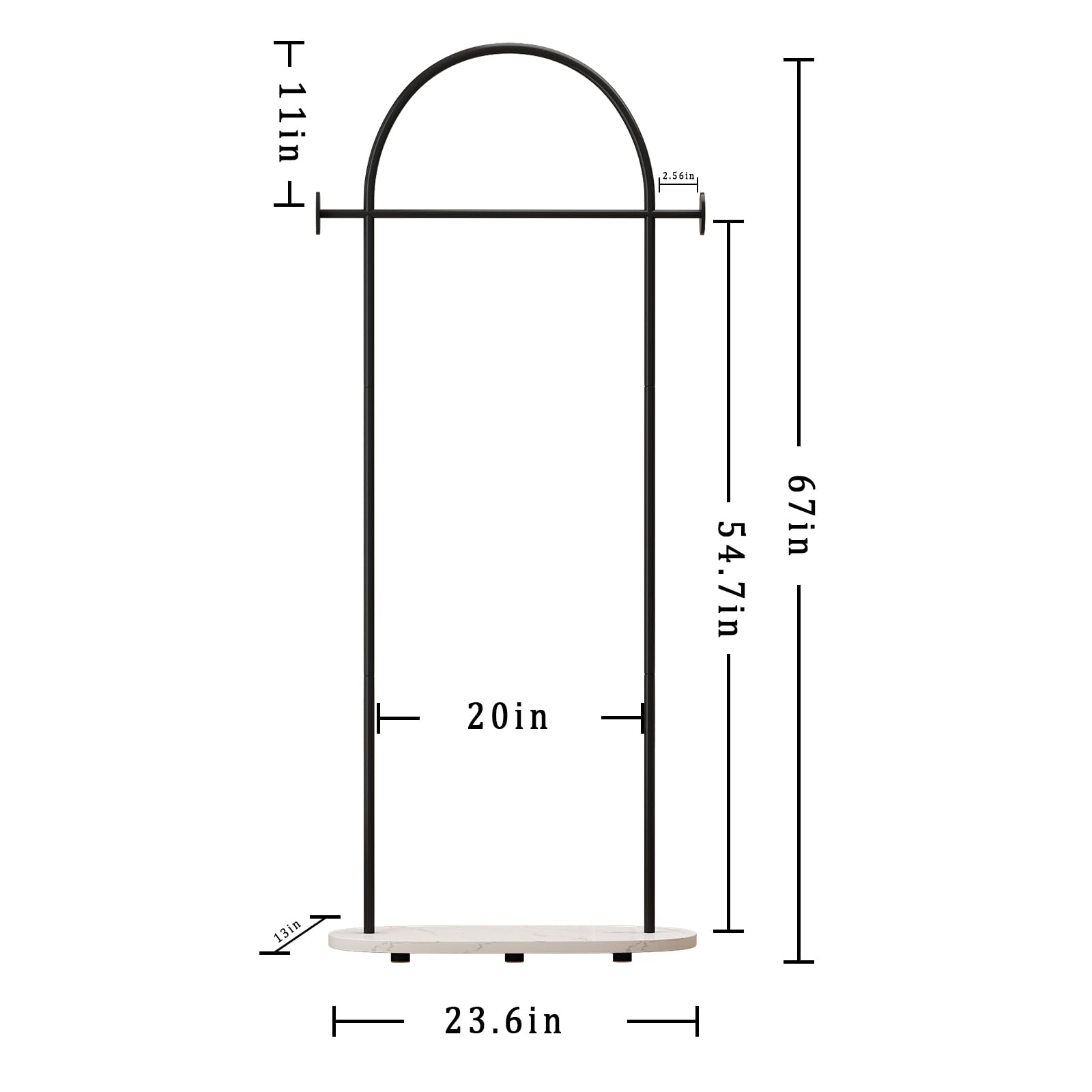 Black Heavy Duty Freestanding Metal Clothing Rack with Shelf & Hooks - Modern Coat Hanger Stand for Boutique, Office & Home Organization | Perfect for Retail Stores, Walk-in Closets & Garment Displays