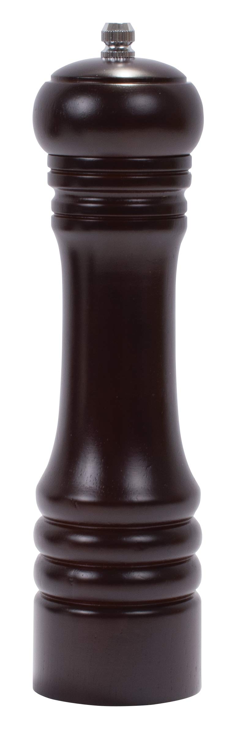 Premium HIC Adjustable Pepper Grinder Mill - 8 Inch Rubberwood with Ceramic Grinding Mechanism in Espresso Brown - Perfect for Kitchen, Dining Table & Gourmet Cooking