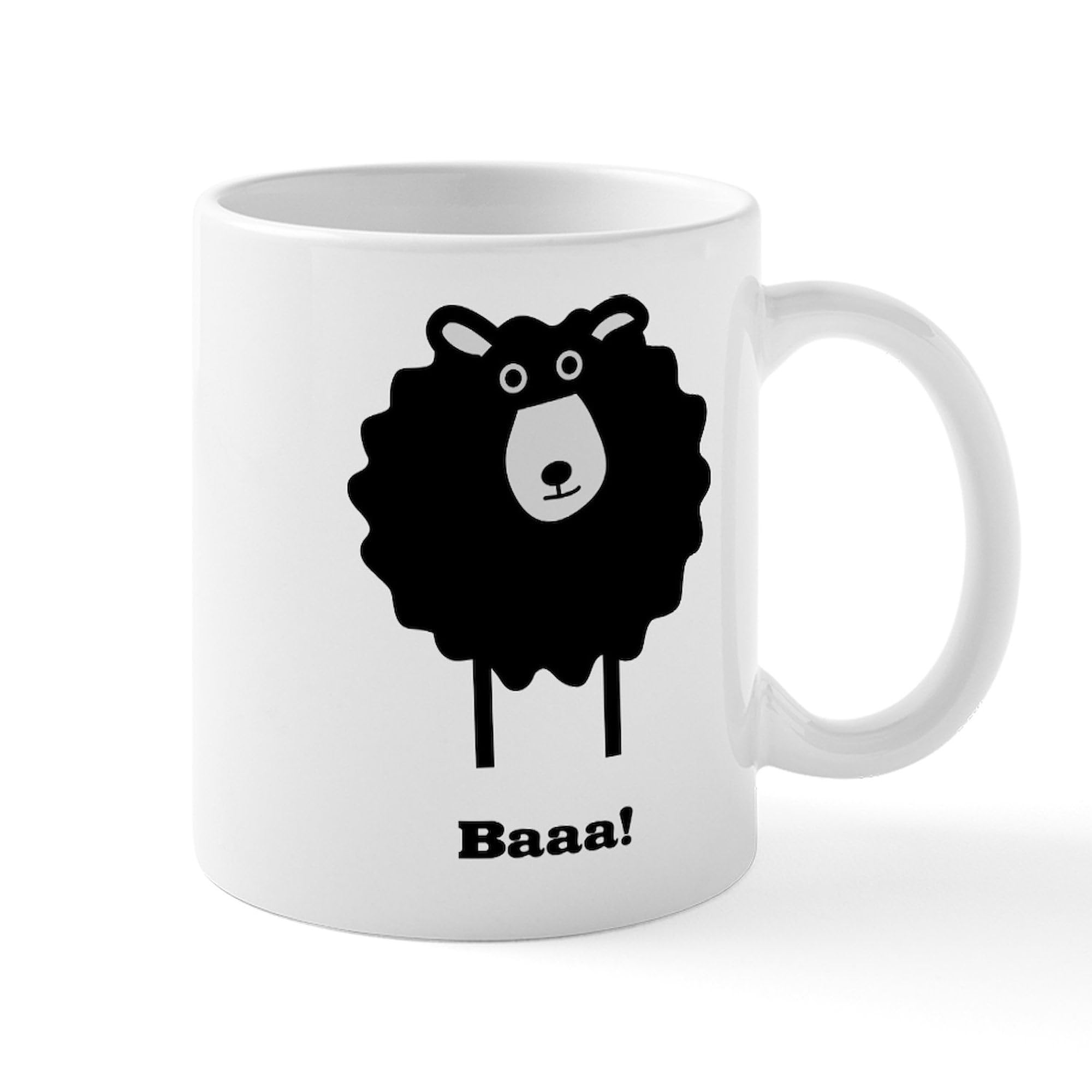 11 oz (325 ml) Ceramic Coffee Mug with Sheep Design - Perfect for Tea, Hot Chocolate & Office Use | CafePress