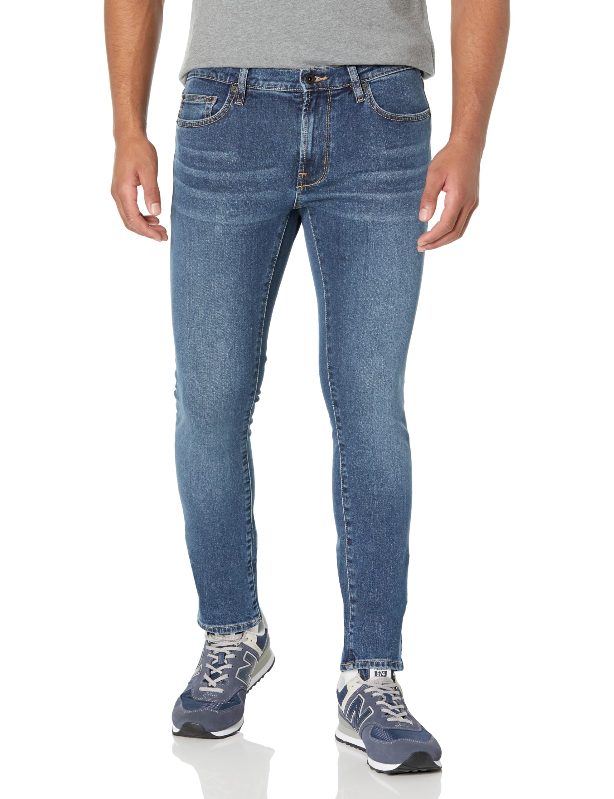 John Varvatos Men's Slim Fit White Jeans - Stylish & Comfortable Denim Pants for Casual Wear & Night Out