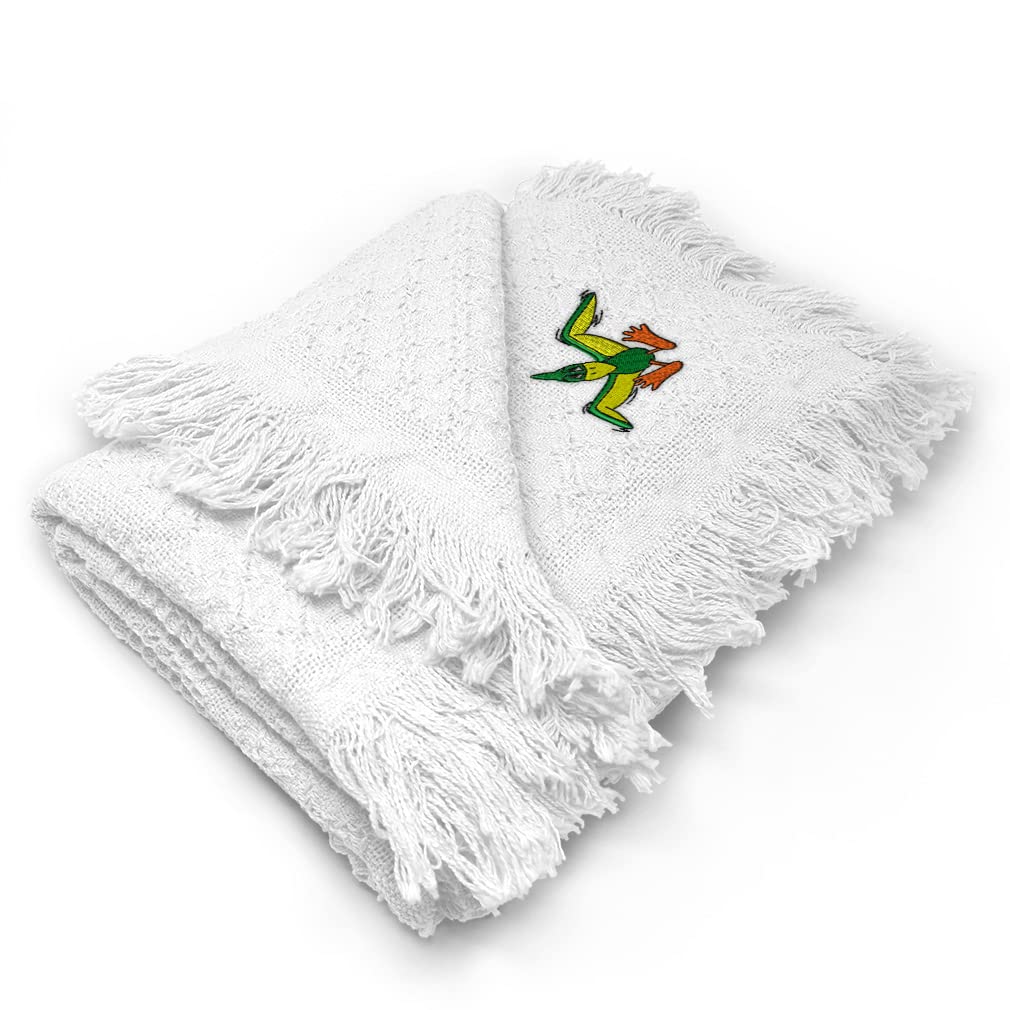 Custom Embroidered Dinosaur Baby Blankets - Soft Nursery Bedding for Boys & Girls with Cute Pterodactyl Design | Perfect for Cribs, Strollers & Gift Giving