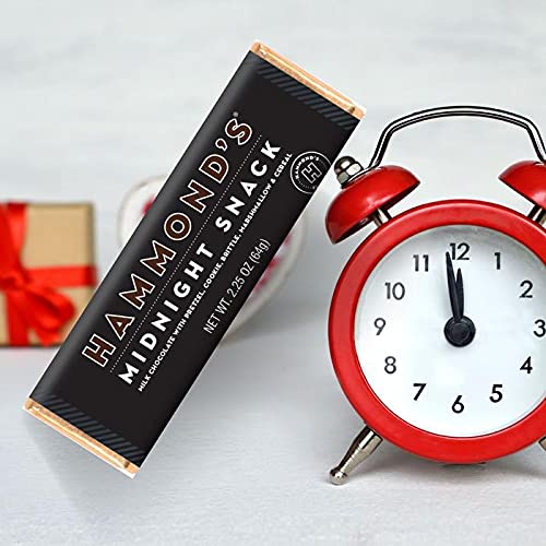 Hammond's Candies Gourmet Chocolate Candy Bars – Midnight Snack | Sweet Milk Chocolate with Pretzel, Cookie, Brittle, Marshmallow & Cereal | Kosher Certified, Handcrafted in USA | Pack of 5 | Perfect for Gifts, Parties & Late Night Cravings