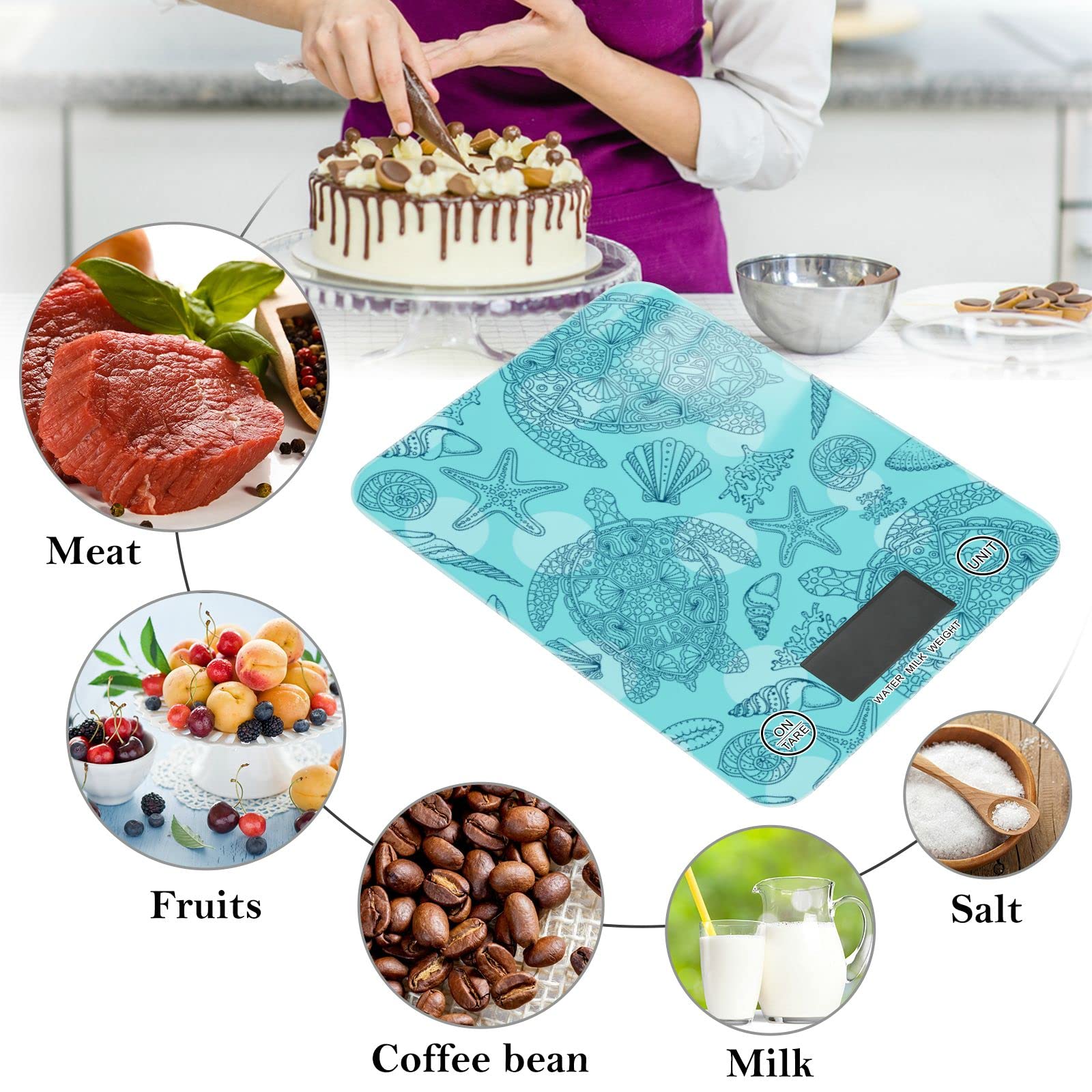 Precision Digital Kitchen Scale for Baking, Cooking & Weight Loss - Measures in Ounces & Grams - Perfect for Meal Prep, Portion Control & Healthy Eating