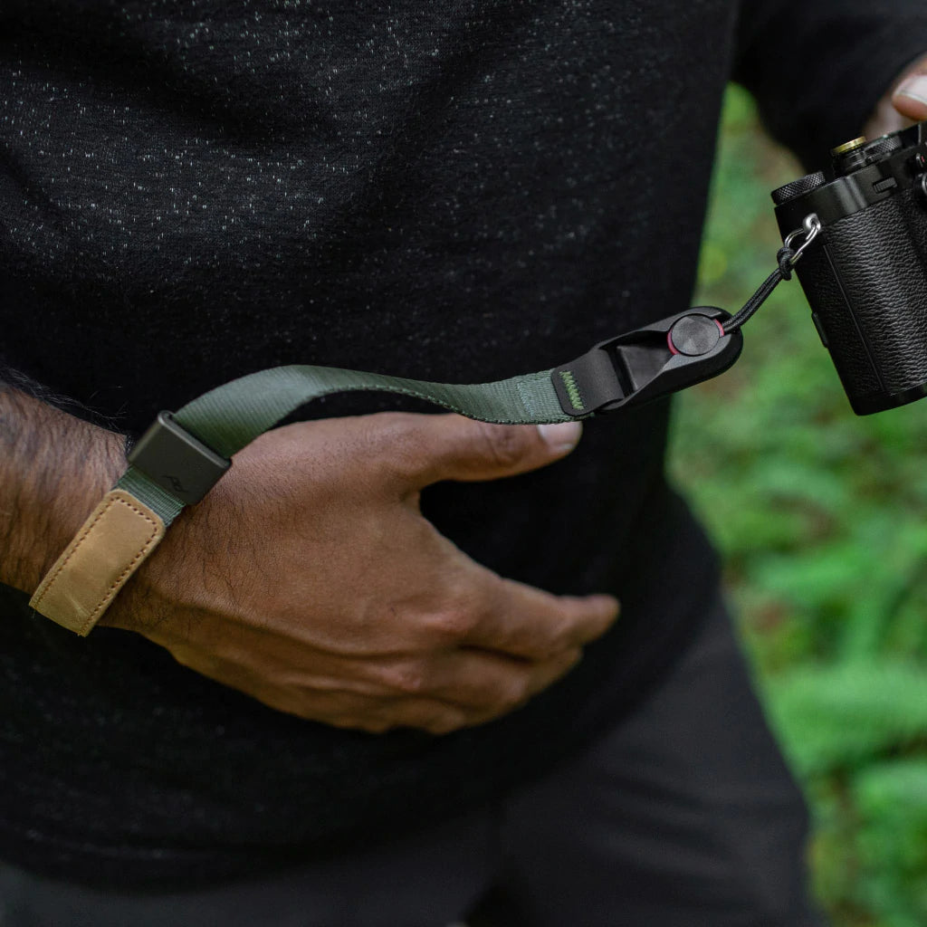 Peak Design Cuff Quick-Release Camera Wrist Strap (Sage Green) - Secure & Comfortable Hand Strap for DSLR, Mirrorless Cameras - Perfect for Travel, Hiking & Outdoor Photography