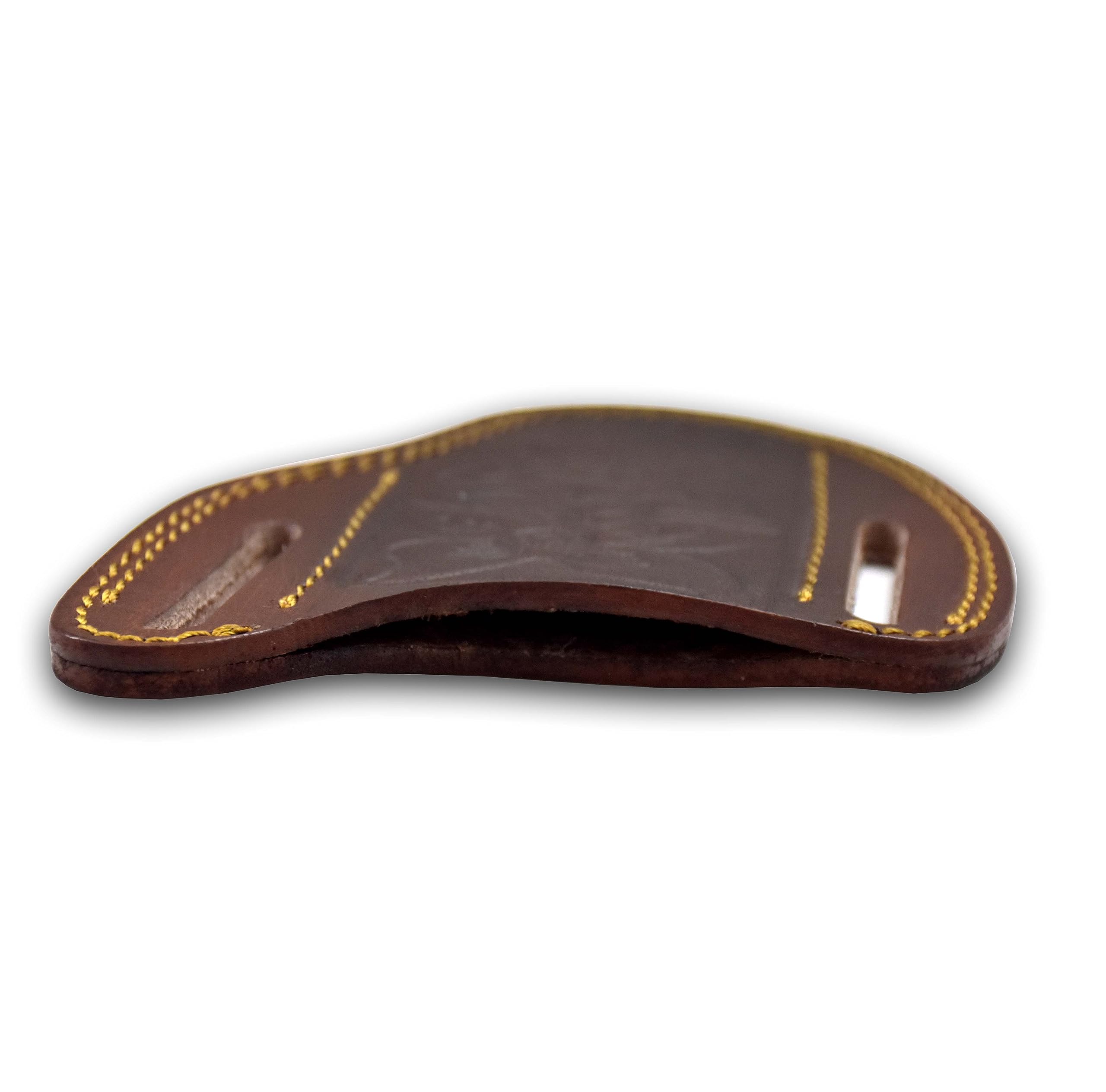 Handmade Custom Leather Sheath for Trapper & Hunting Knives - 100% Genuine Leather, Tan Color, Dual Carry Design | Perfect for Outdoor Adventures, Camping, and Bushcraft Activities | Hercules Knives Compatible