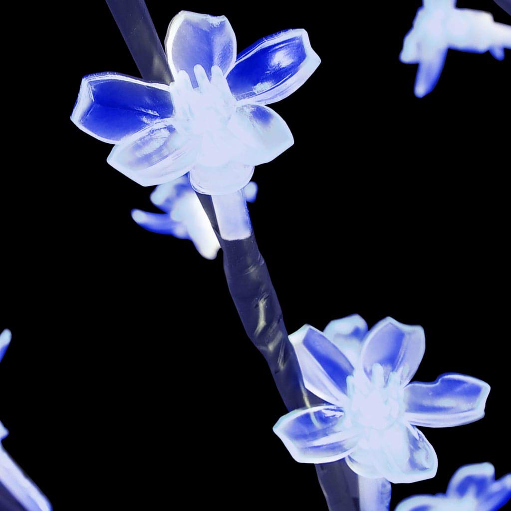 128 LED Blue Cherry Blossom Christmas String Lights - 47.2