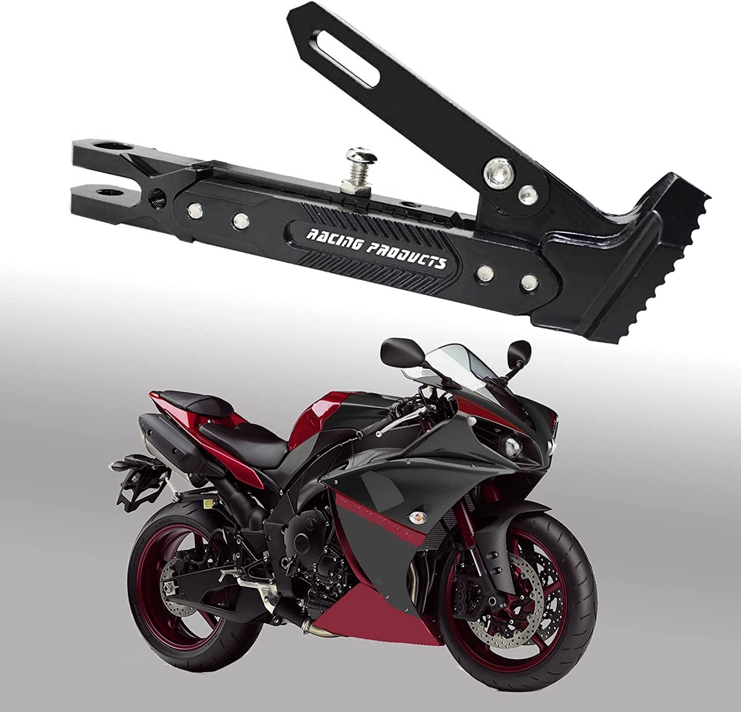 Universal Motorcycle Kickstand - CNC Aluminum Alloy Adjustable Side Stand for Scooters, Pit Bikes & Motocross | Durable Foot Support for Parking & Maintenance