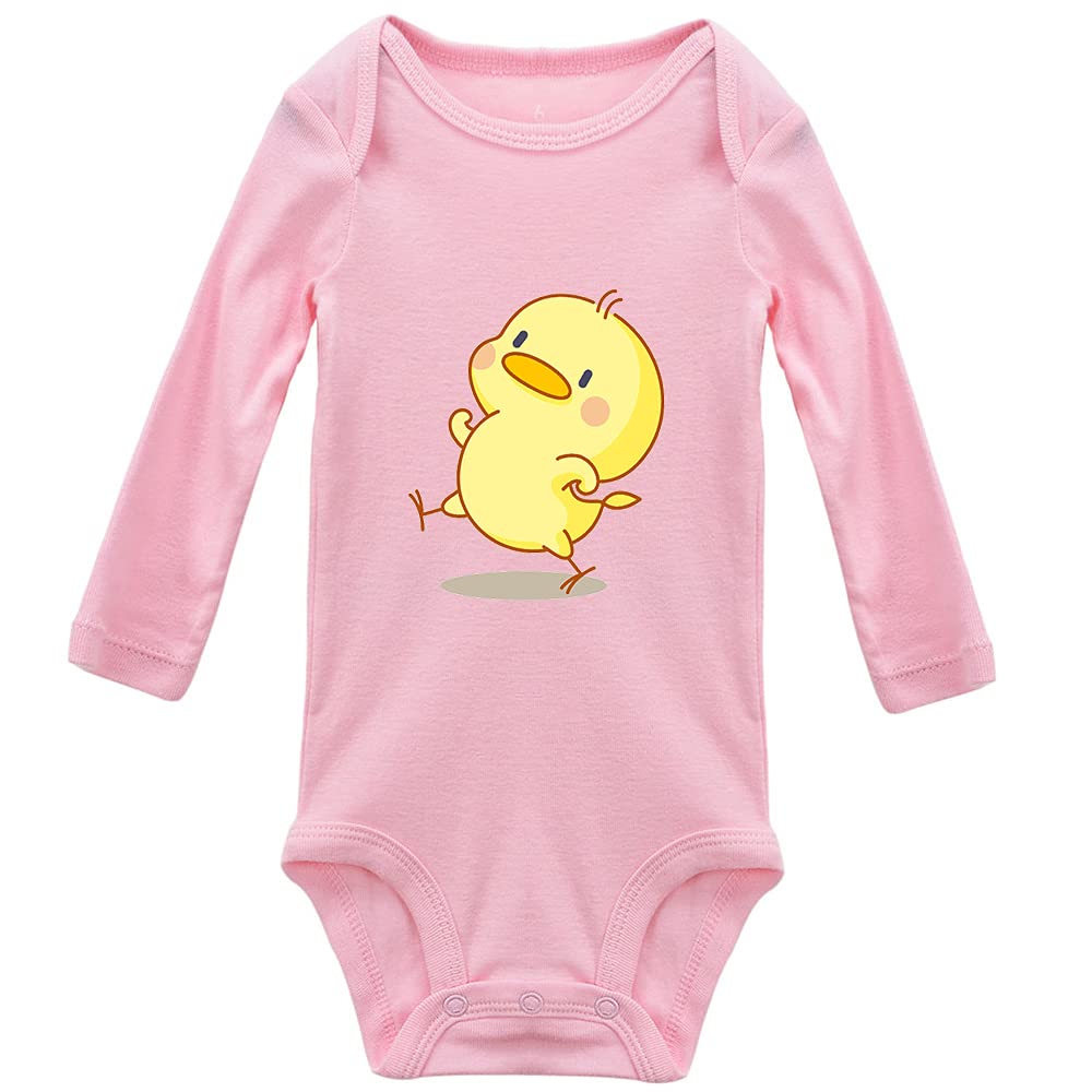 Little Yellow Chicken Baby Romper - Long Sleeve Jumpsuit for Boys & Girls 18-24 Months | Cute Animal Outfit for Playdates, Photo Shoots & Everyday Wear