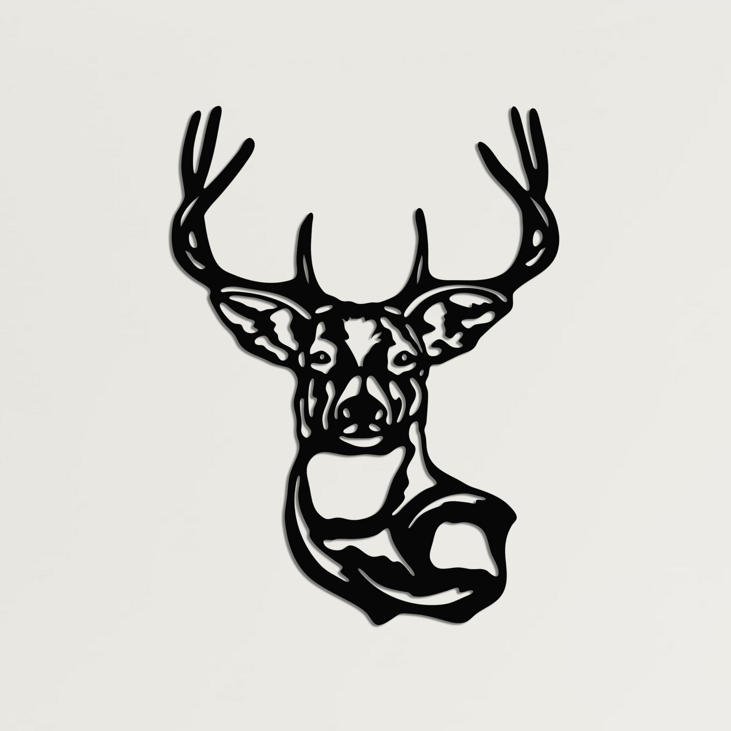 DEKADRON 3D Metal Wall Art Deer Head Sculpture - 22