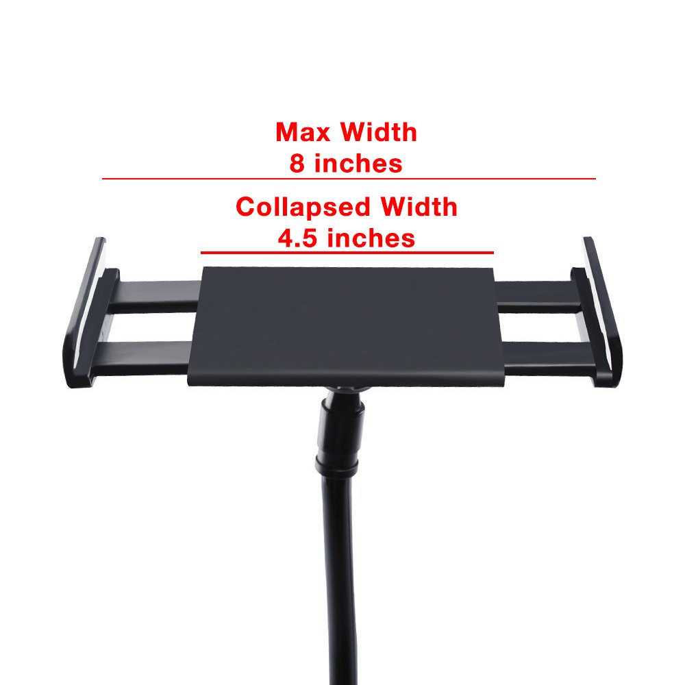 ChromaCast CC-PT-Holder - Universal iPad Mount Stand Holder for Tablets 7-12.9 inch - Adjustable Tablet Stand for Desk, Kitchen, Office & Home Use