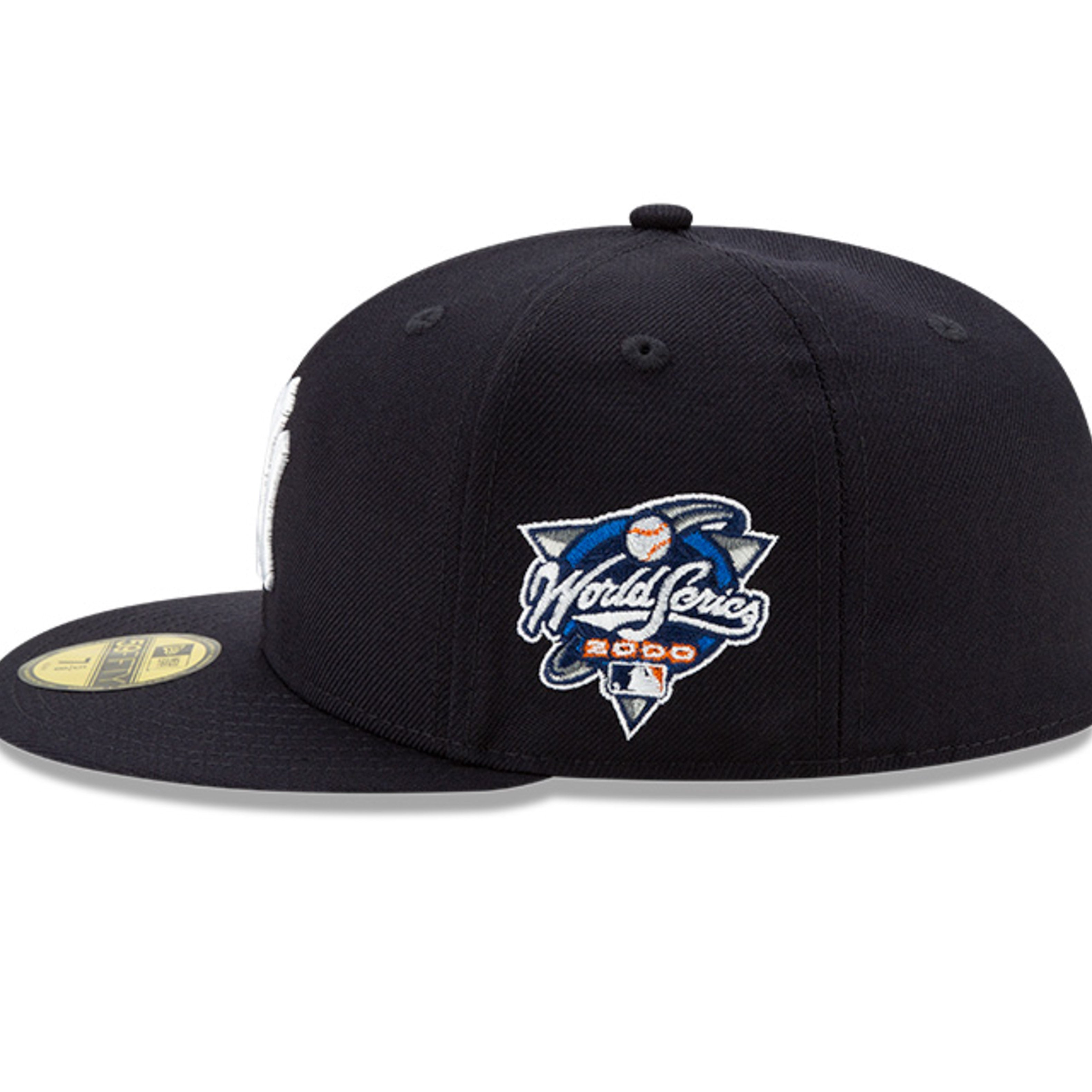 New Era 59Fifty New York Yankees 2000 World Series Patch Snapback Hat - Navy Blue MLB Baseball Cap for Men & Women - Perfect for Games, Collecting & Streetwear Fashion