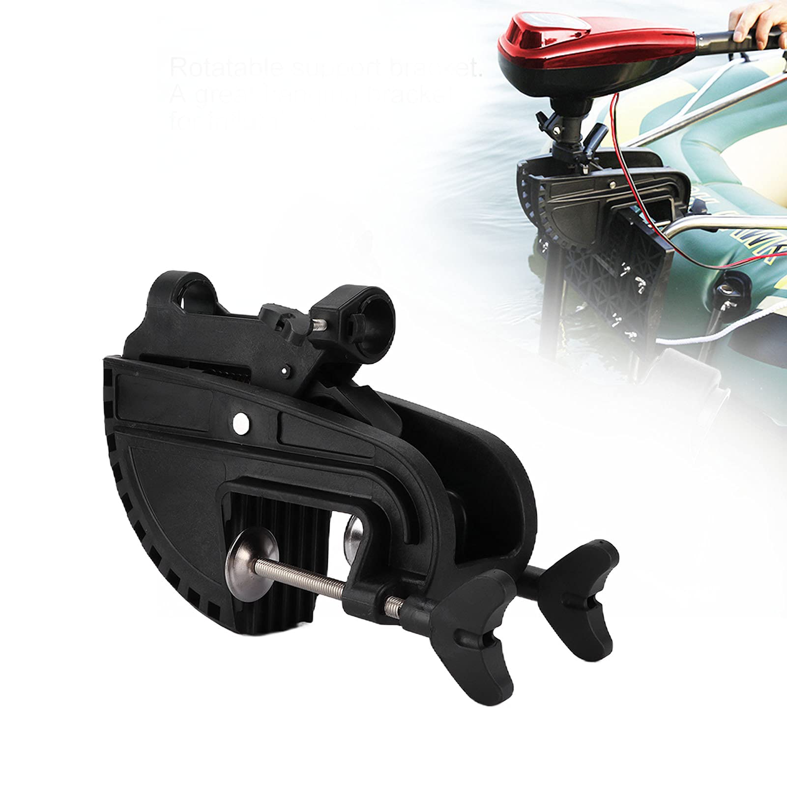 Hapivida 12V Electric Outboard Motor Bracket - Heavy Duty Boat Motor Thruster Bracket for Inflatable Boats & Kayaks | Perfect for Fishing, Trolling & Water Sports Adventures