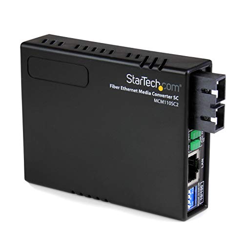 Startech Fiber Optic to Ethernet Converter - Multimode Media Converter for High-Speed Network Extension (Ideal for Office, Data Center & Industrial Applications)