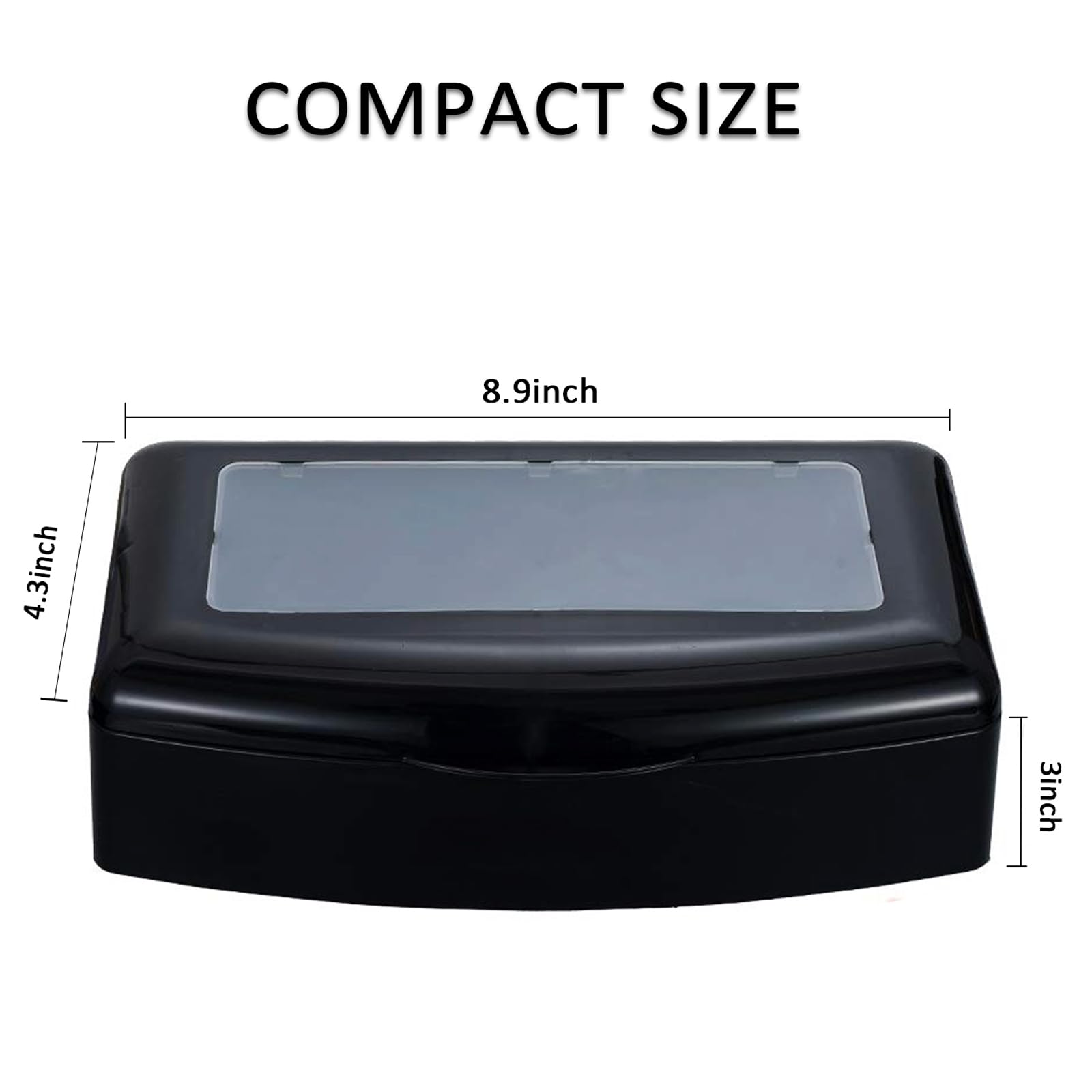 BUCICE UV Nail Tool Sterilizer Tray - Professional Salon-Grade Sterilization for Tweezers, Nail Clippers & Beauty Tools (Black) | Essential for Nail Technicians, Hair Salons & Home Manicure Kits