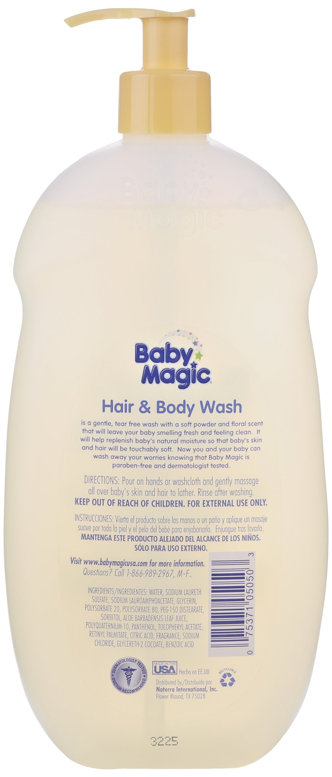 Baby Magic Hair and Body Wash for Infants & Toddlers - Gentle 2-in-1 Shampoo & Body Wash with Soft Powder Scent - 30 oz - Perfect for Bath Time & Sensitive Skin Care