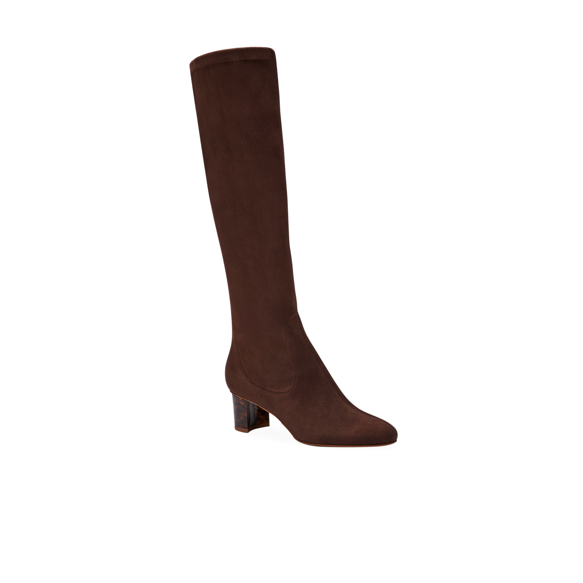 Alexandra 50 Espresso Stretch Suede Boots for Women - Comfortable Mid-Calf Booties for Fall & Winter | Perfect for Office, Casual Outfits & Date Nights