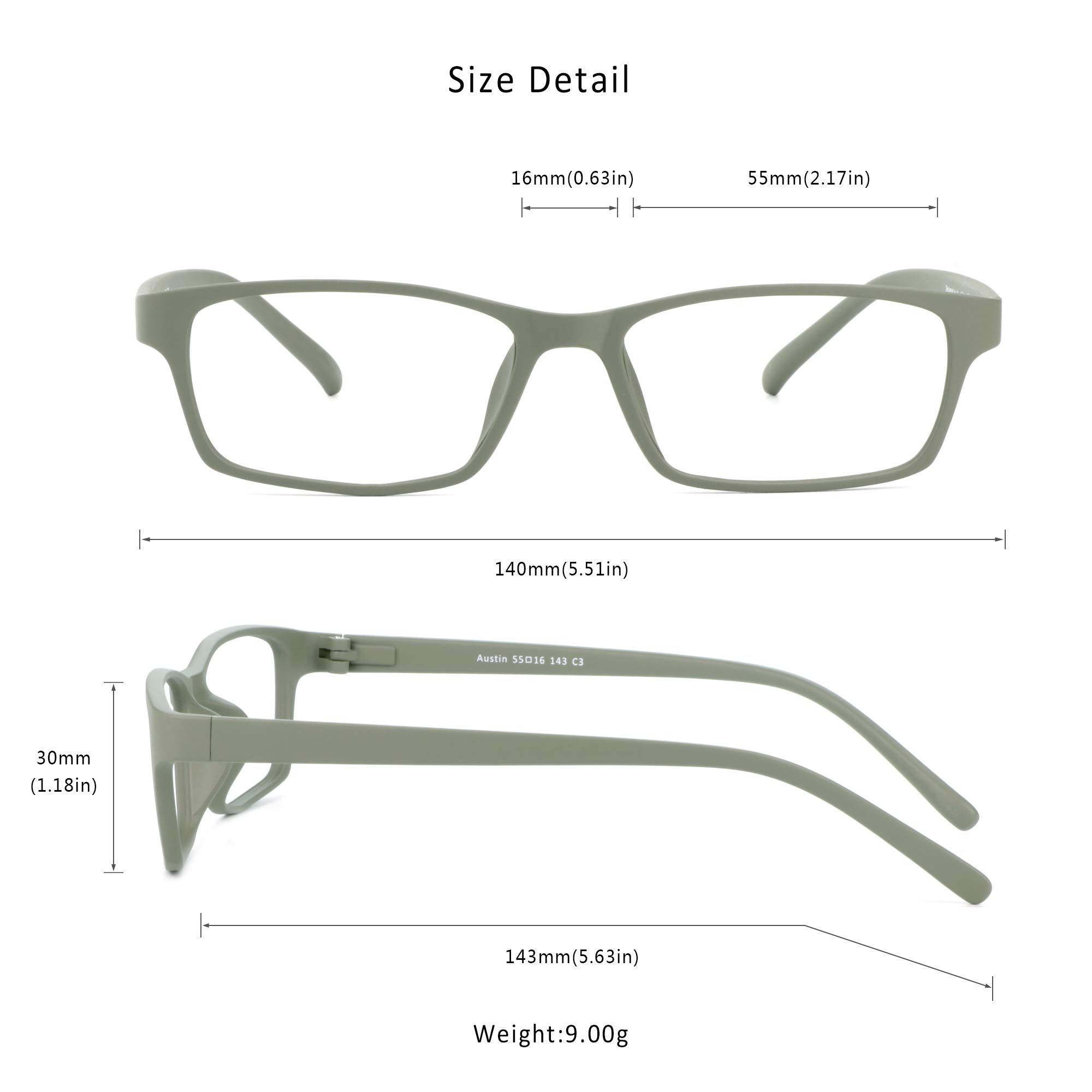 Blue Light Blocking Glasses for Computer & Gaming - Anti Eyestrain for Work & Screen Time