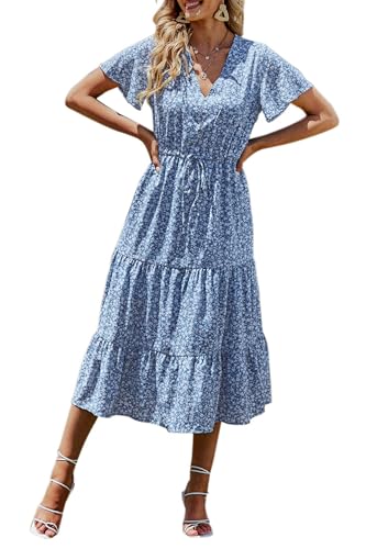 Blue White Floral