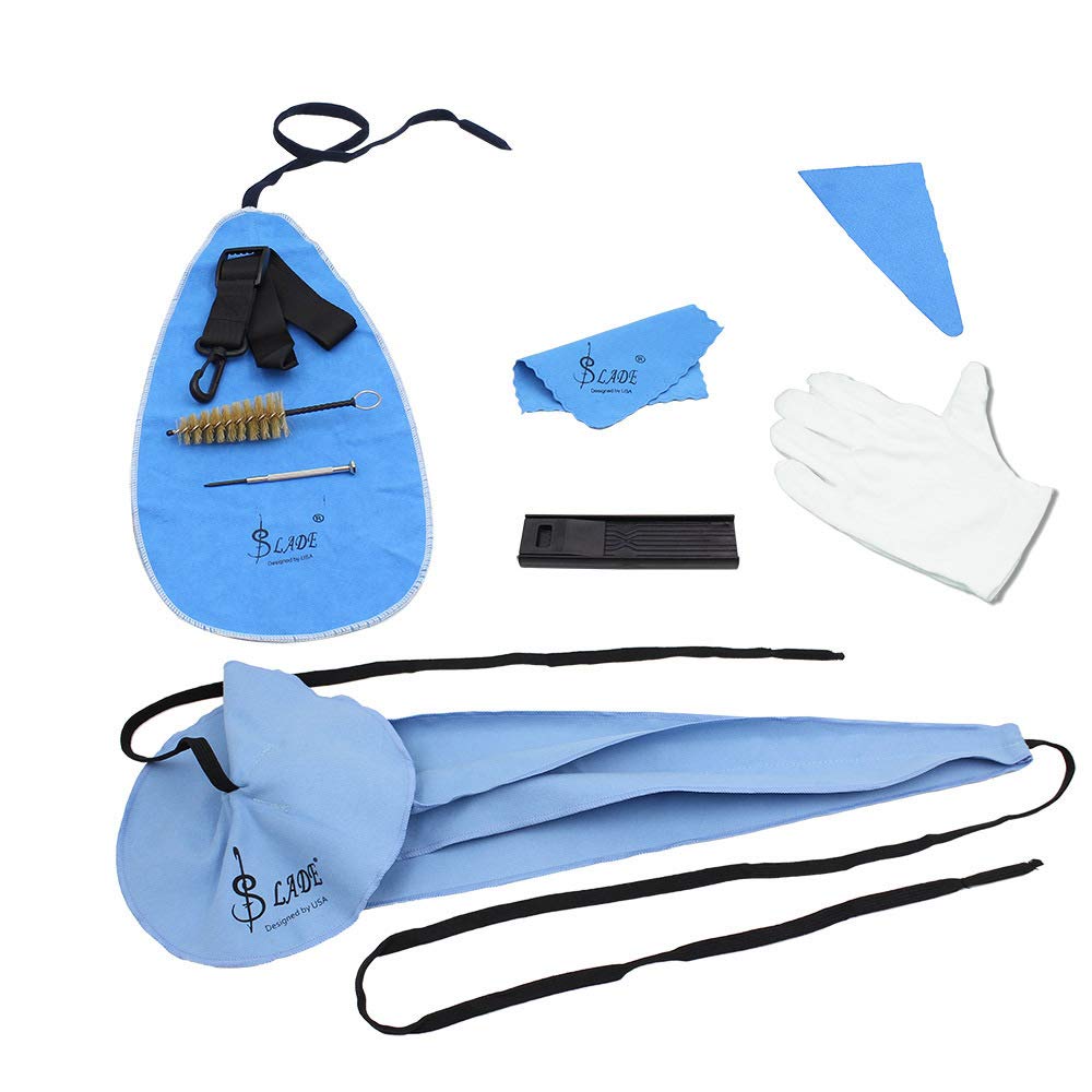 Vilihy 10-in-1 Saxophone Cleaning Kit with Belt Cushion, Reed Case, Mouthpiece Brush, Mini Screwdriver & White Gloves - Professional Sax Maintenance for Musicians & Students - Perfect for Home, Studio & Band Practice