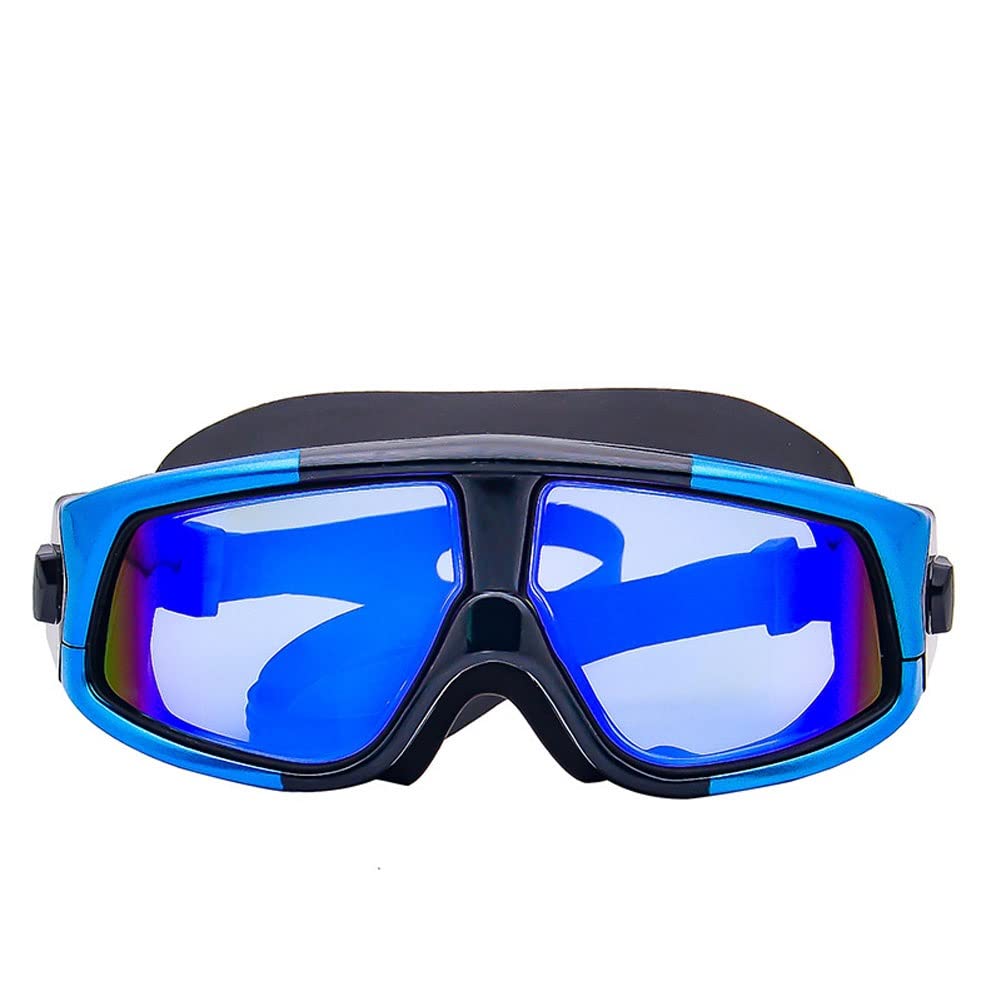 LBWARMB Anti-Fog Snorkel Mask - Professional Swimming Goggles for Adults - Waterproof Silicone Dive Mask with UV Protection - Perfect for Snorkeling, Scuba Diving & Water Sports (Blue-Black)