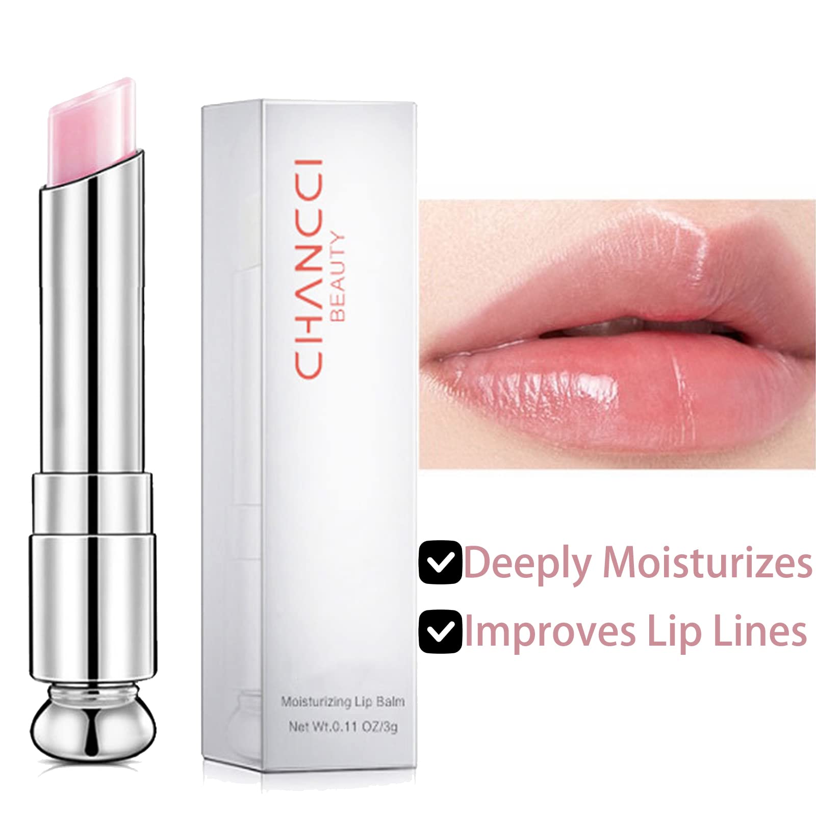 MEITREND Natural Lip Balm & Lip Oil - 24H Moisturizing Lip Care with Natural Oils for Hydration & Repair | Perfect Gift for Teen Girls | Strawberry Scented Colorless | Great for Daily Use, Dry Lips & Makeup Prep
