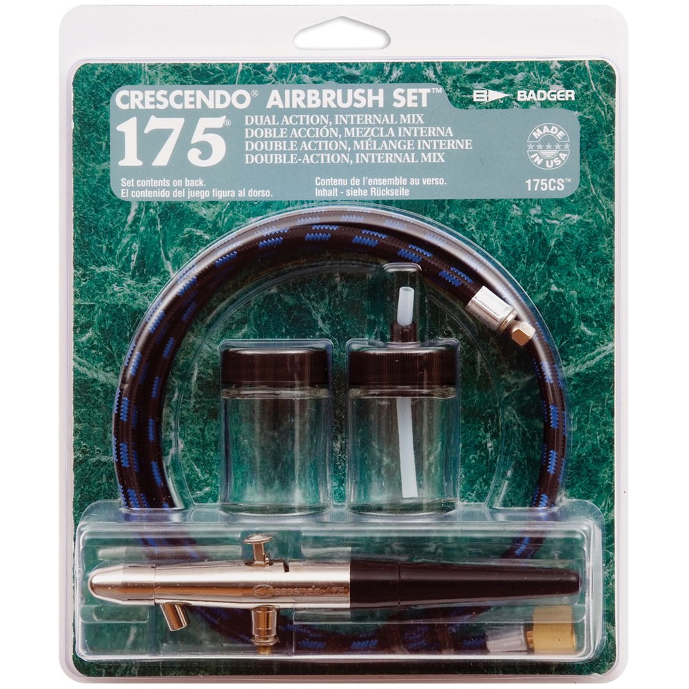 Badger Air-Brush Company 175CS Professional Airbrush Kit - Complete Air Brush Supplies Set for Artists & Hobbyists - Perfect for Model Painting, Cake Decorating & DIY Crafts