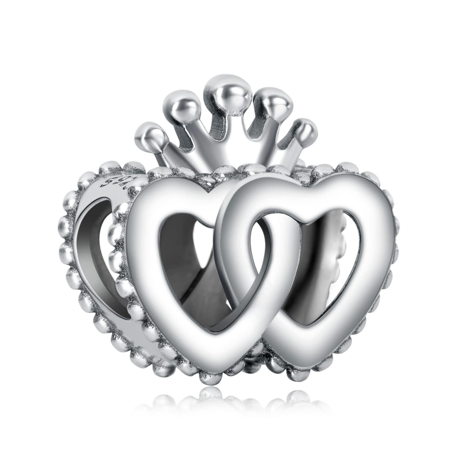 925 Sterling Silver Heartbeat Charms for Bracelets & Necklaces - Mom Love Jewelry Gift for Christmas, Valentine's Day & Mother's Day - Perfect for Girls, Women & Bridesmaids (Ideal for Romantic Gifts, Anniversary Presents & Special Occasions)