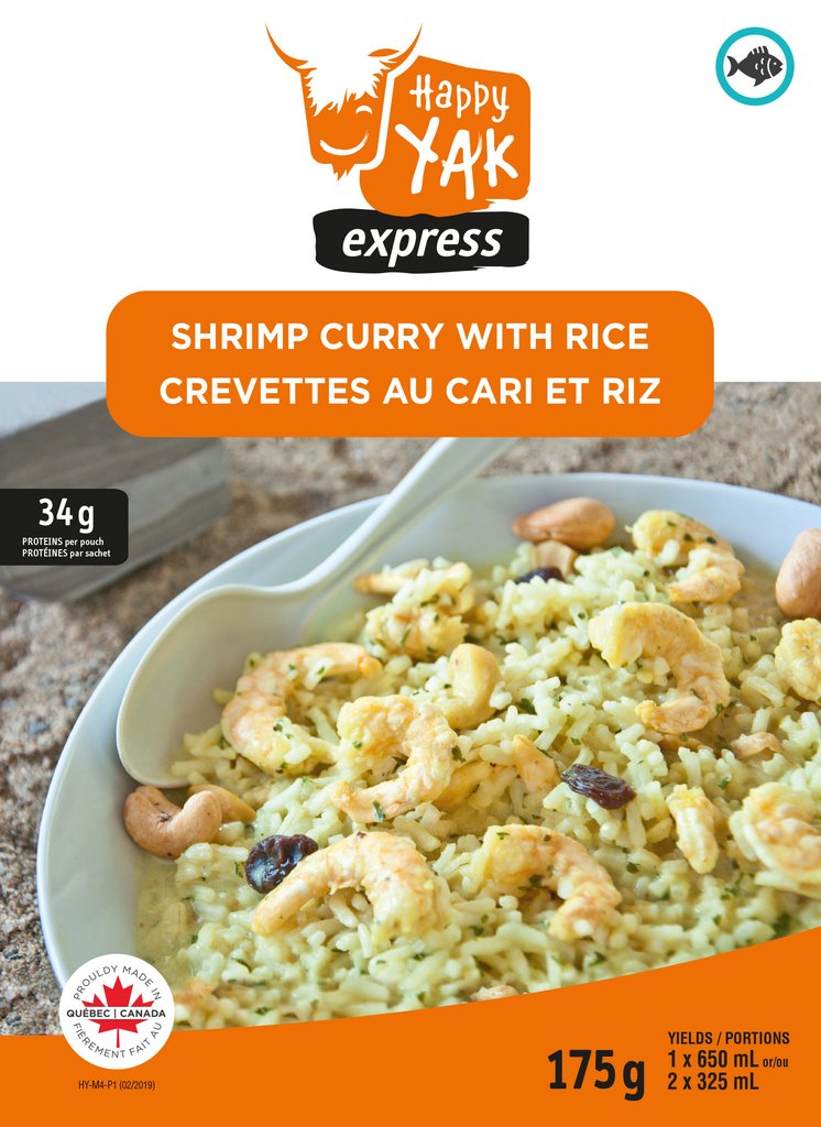 Happy Yak Shrimp Curry with Rice - Authentic Thai-Inspired Meal Kit - Quick & Easy Dinner Solution for Busy Weeknights | Perfect for Home Cooking, Meal Prep & Family Dinners