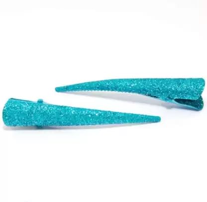 Glitter Metal Alligator Hair Clips - 6 Colors, 12 Clips (5 Inches) - Perfect for Women, Girls, Parties & Everyday Hairstyles - Pack of 6
