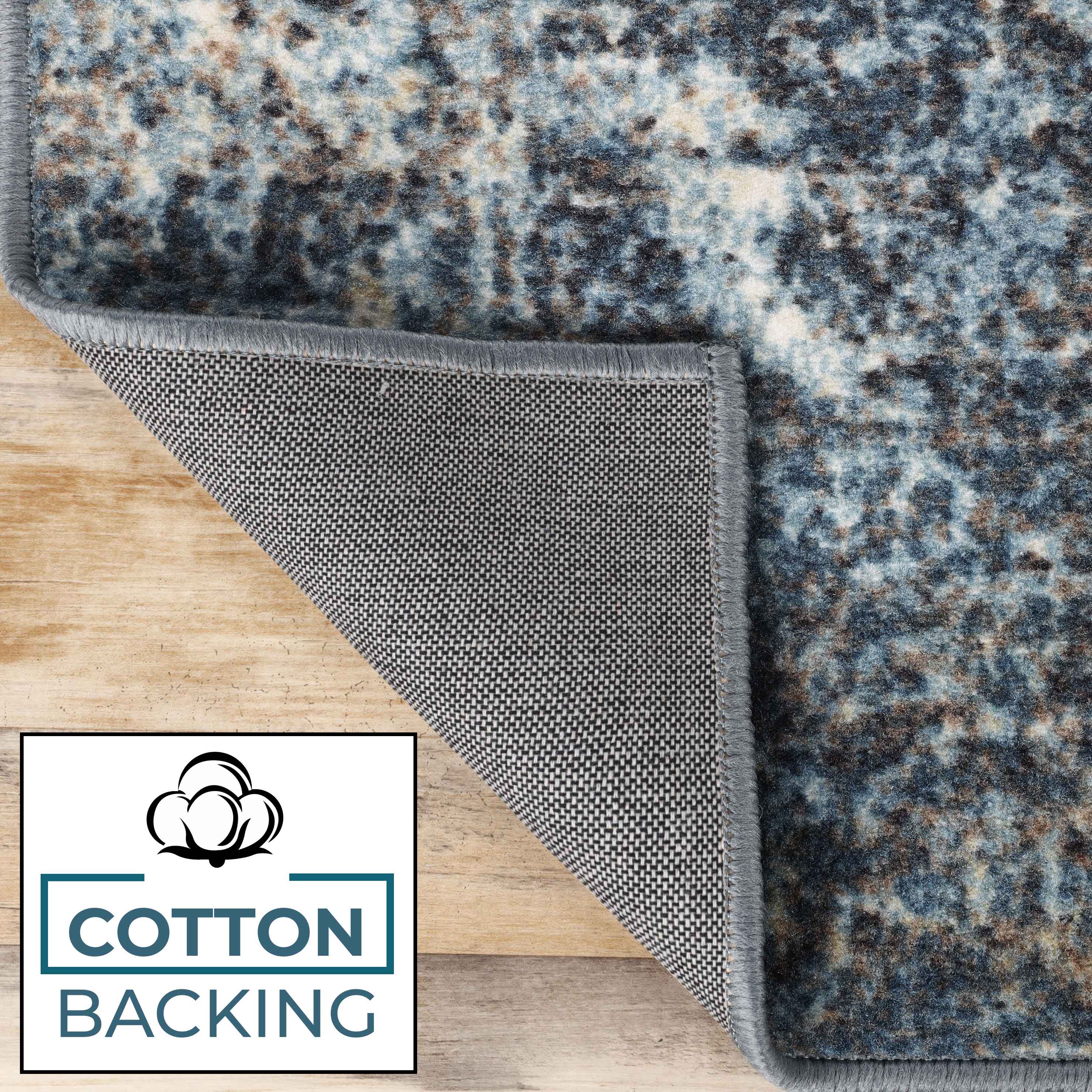 Salford Modern Medallion Non-Slip Indoor Area Rug - Soft Living Room Carpet, Bedroom Floor Mat for Home Decor & Comfort