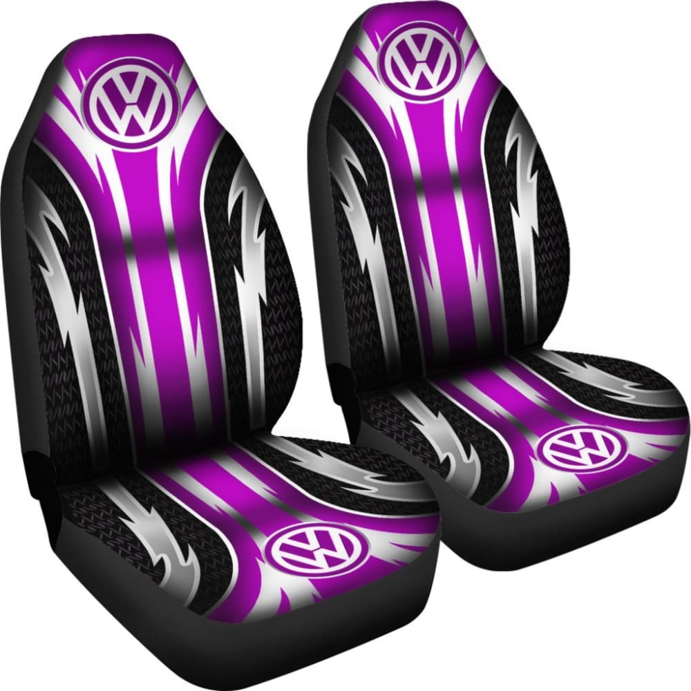 2 Front Volkswagen Seat Covers Pink 144627 - Universal Fit for VW Golf Jetta Passat - Soft Comfortable Car Seat Protectors for Women & Girls - Perfect for Daily Commute, Road Trips & Car Interior Protection